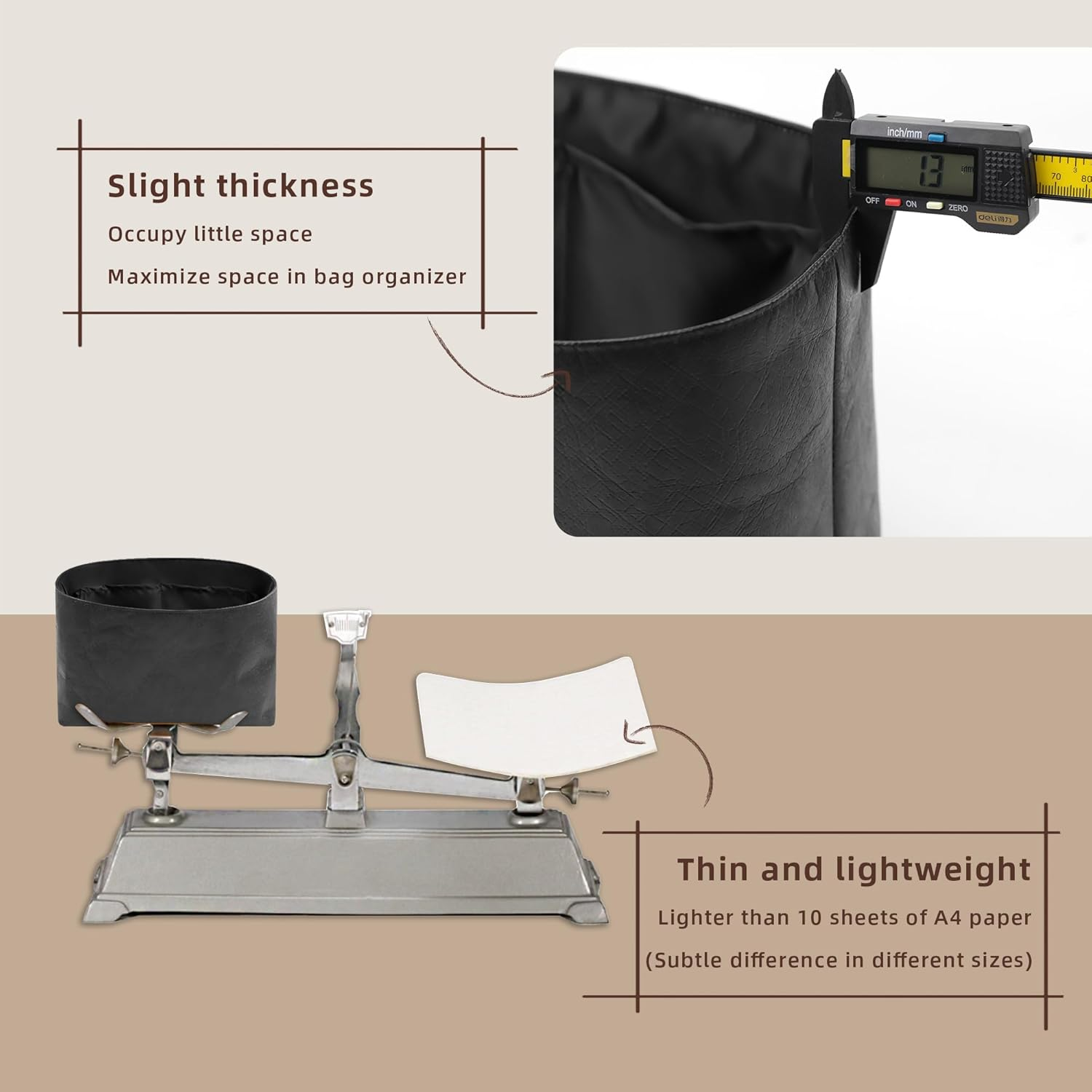 19 Neatthin Speedy 30 Purse Organizer Bag, Lightweight Portable Purse Inner Compatible with LV Speedy 30 Bag, Made of Waterproof Dupontpaper Surface and Silky Satin Lining (Speedy 30, Black) image number 5