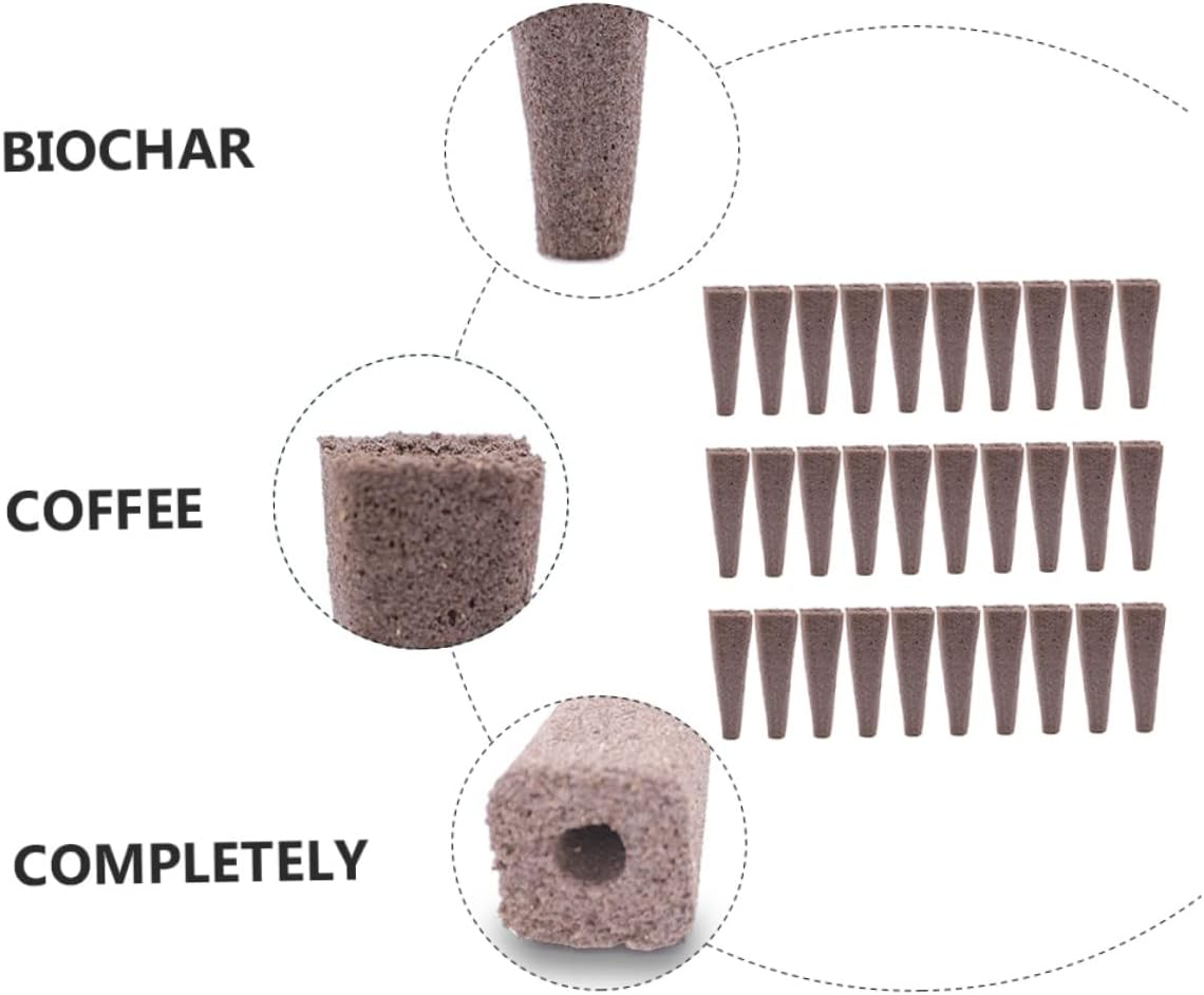 FUNOMOCYA Bio-Charcoal Nutrient Blocks for Soilless Cultivation, 50Pcs Compression Nature Pellets, Suitable for Hydroponic Gardening and Plant Nursery Supplies image number 6