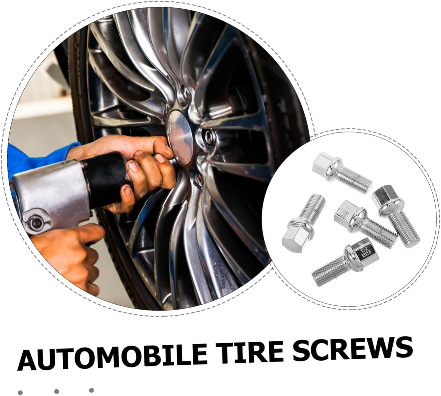 FOYTOKI 5Pcs Chrome Wheel Bolts with Conical Ball Seat Design Automotive Tire Screws for Car Wheel Rims Enhanced Strength and Vibration Reduction Multi Vehicle Compatible Lug Nut image number 6