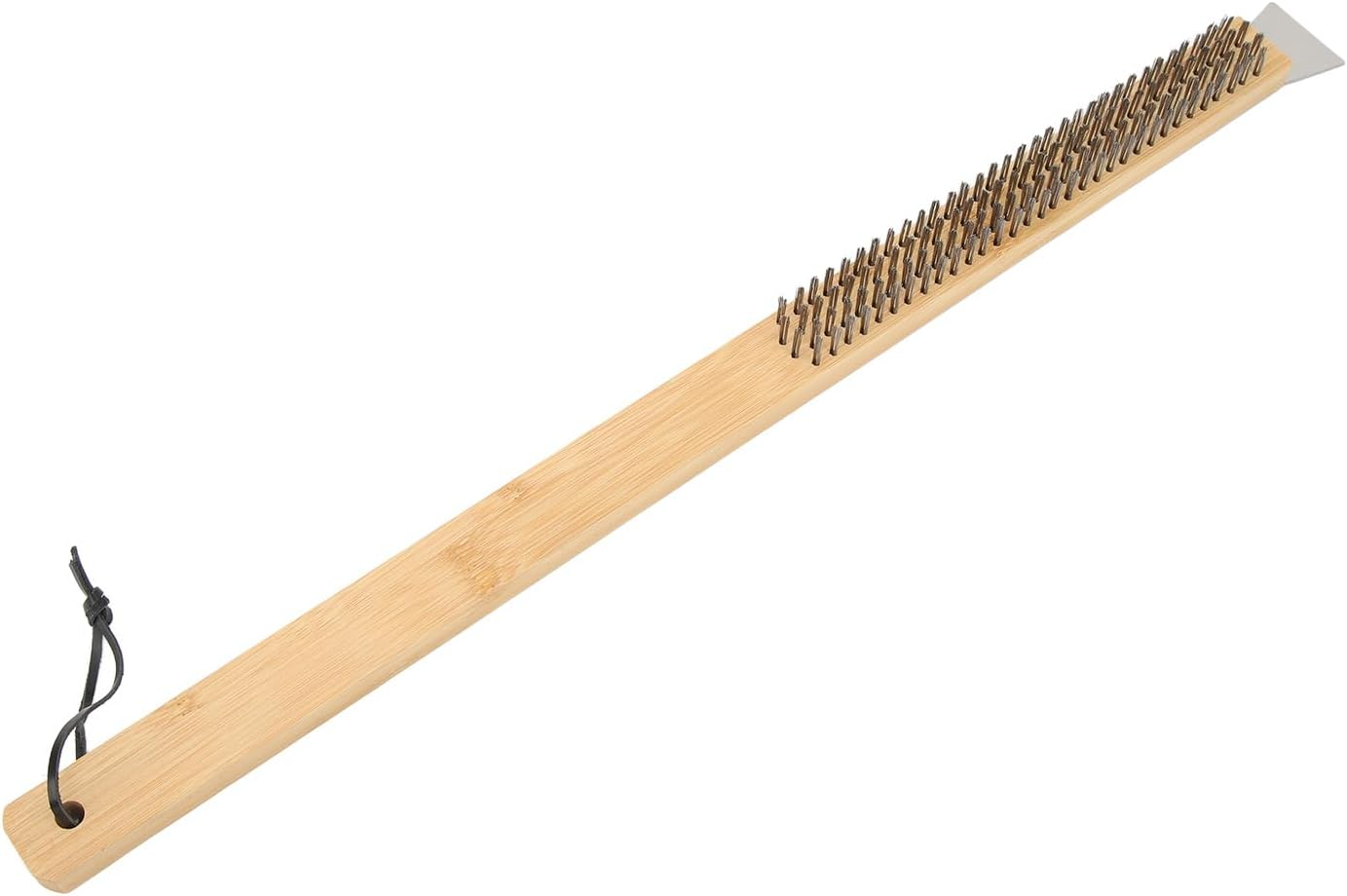 Pizza Oven Brush with Scraper Szczotka Do Pieca Do Pizzy with Scraper, Heat Resistant BBQ Grill Brush for Outdoor Ovens, Wire Grill Brush with Handle Brushes image number 1