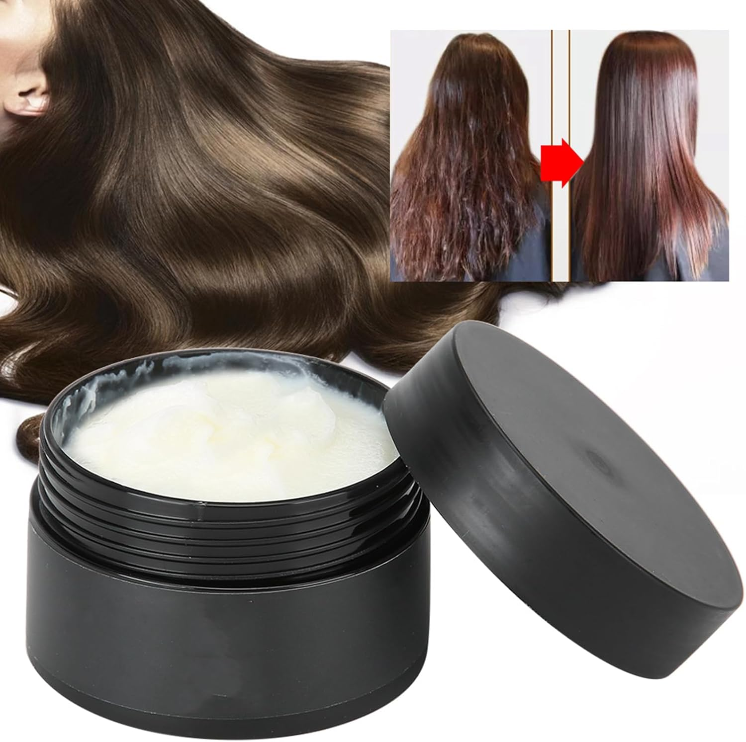 Hair Mask, Hair Mask Steaming Hair Cream Mask Hair Nourishment Coconut Oil Hair Mask for Dry Damaged Hair Repair image number 5