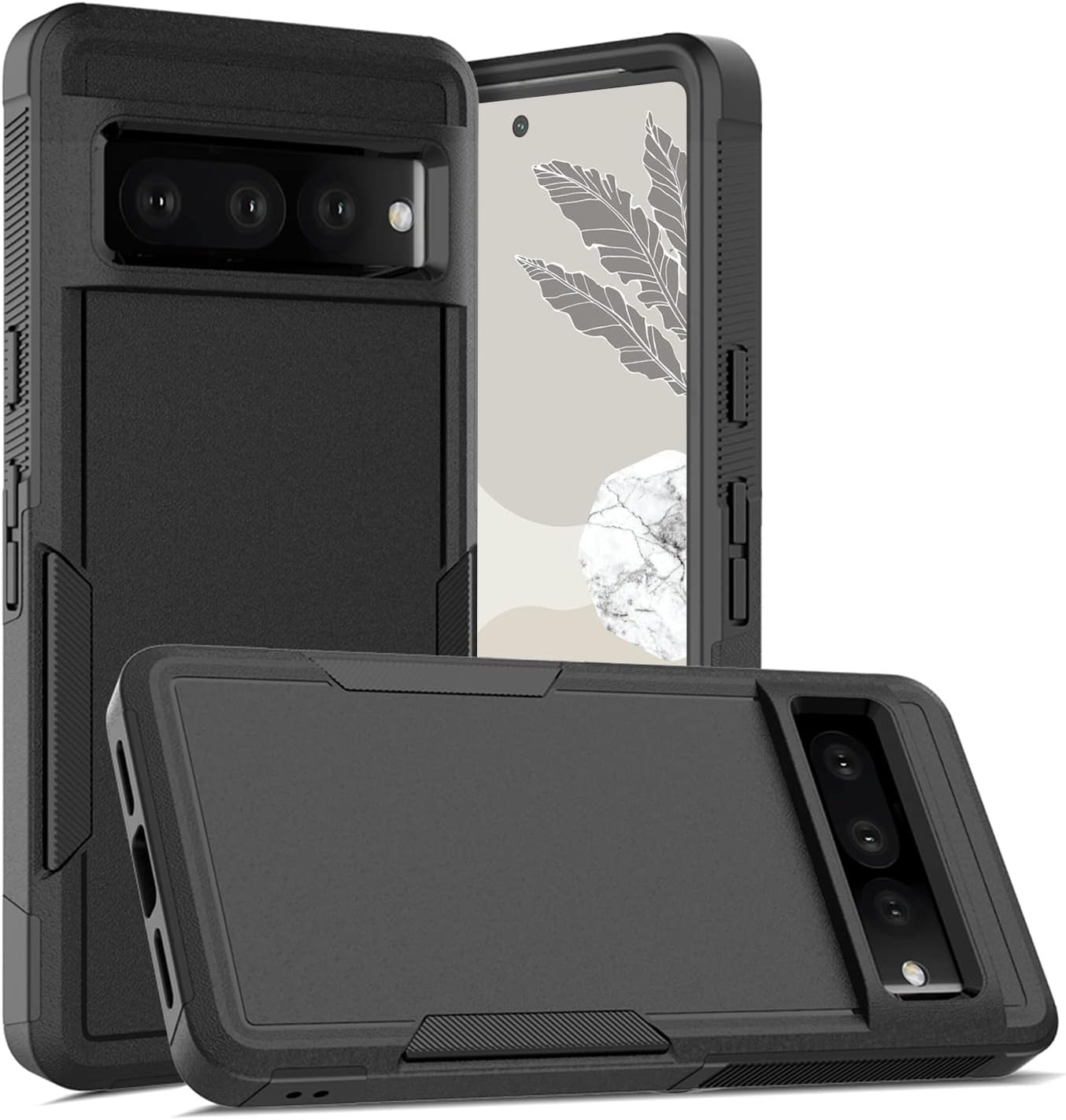 ZUSLAB Rugged Case for Pixel 7 Pro Rugged Defender Protective Heavy Duty Shockproof Dustproof Cover for Google (2022) - Black image number 4
