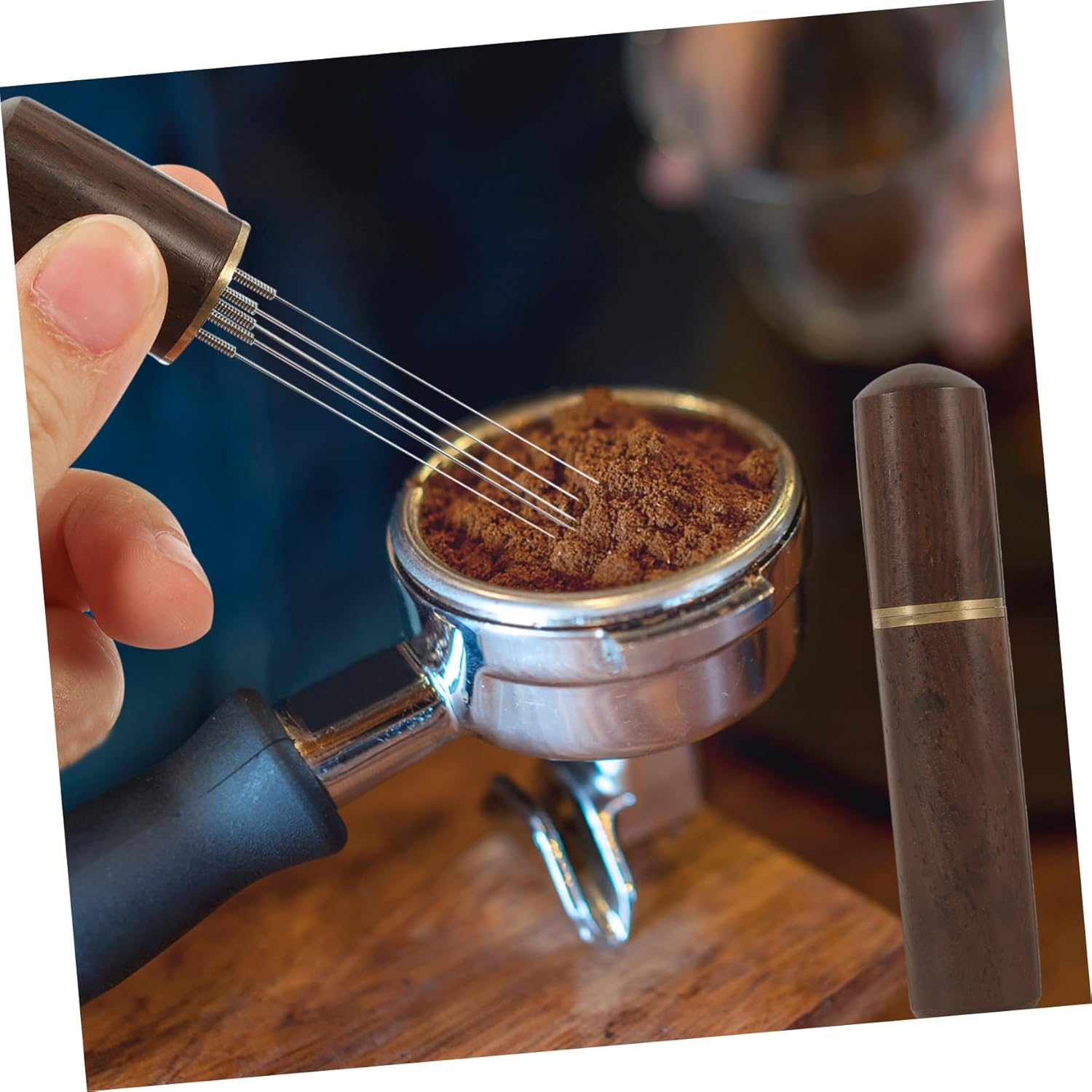 FUNOMOCYA Cloth Powder Needle Espresso Stirrer Distribution Tool for Coffee Espresso Stirrer Distributor Hand Use in Home Bar image number 6