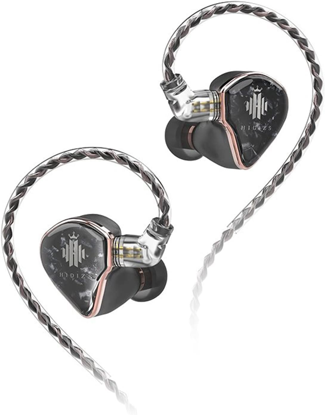 Hidizs MD4 Universal 4BA Drivers IEM, Quad Balanced Armatures In-Ear Earphones,3-Way Crossover, Tuning Switches, In-Ear Monitors with Detachable 2-Pin Cable