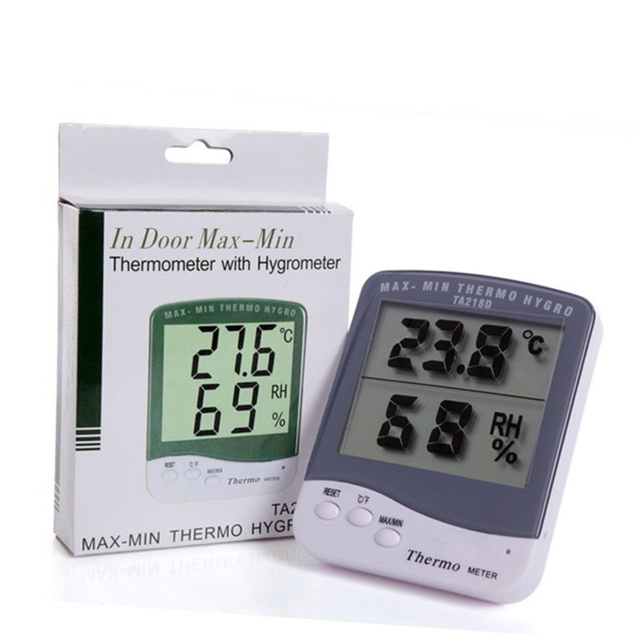 Outanaya Digital Indoor Humidity and Temperature Large LCD Display Hygrometer Thermometer C with Max Memory Easy Operation Portable Moisture Gauge without Battery White image number 3