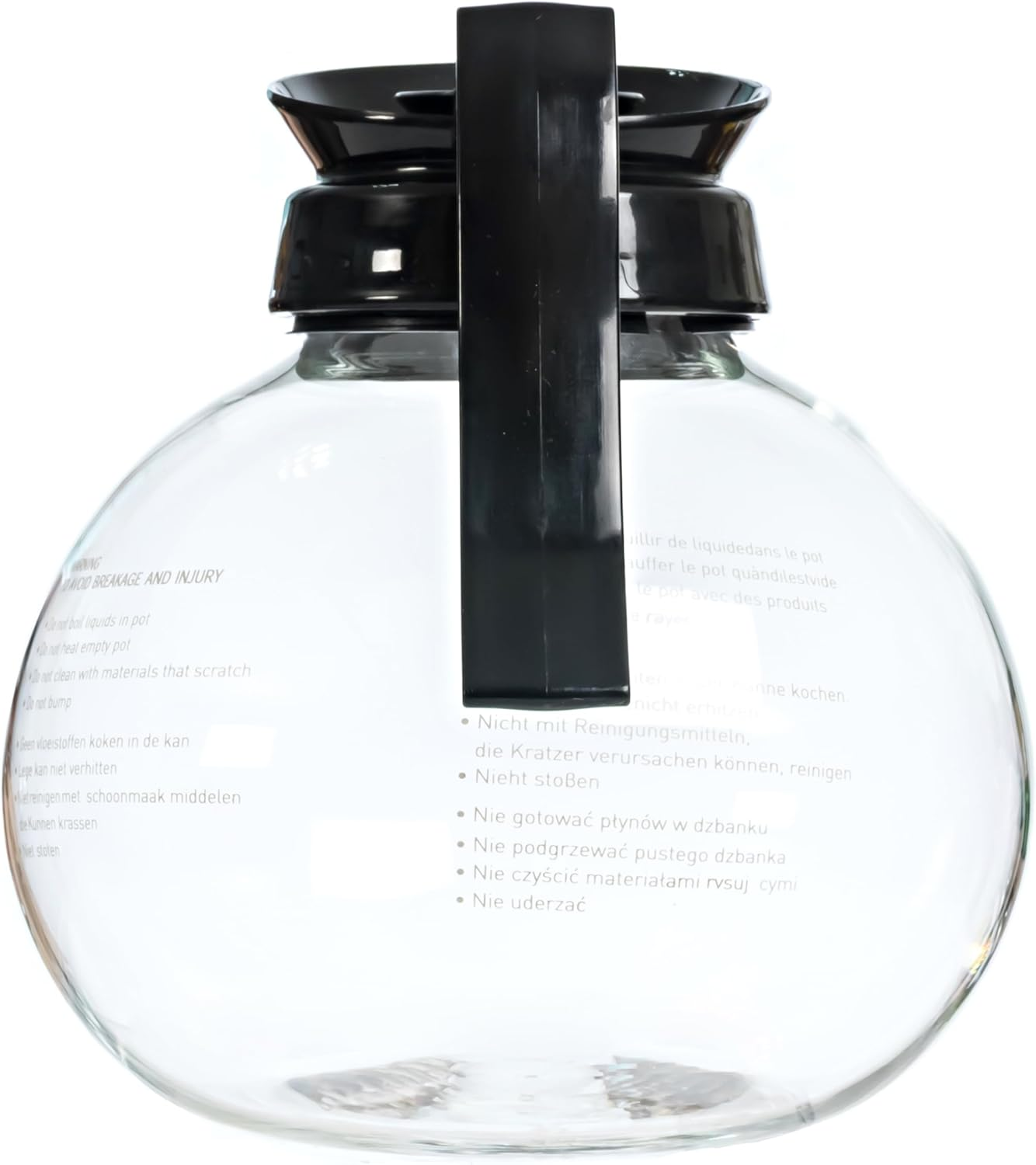 2-Pack 12-Cup Glass Coffee Pot &ndash; Replacement Coffee Decanter for Commercial Coffee Makers &ndash; 1.8L Heat-Resistant Glass Carafe with Ergonomic Handle &ndash; Compatible Coffee Machine Carafe image number 4