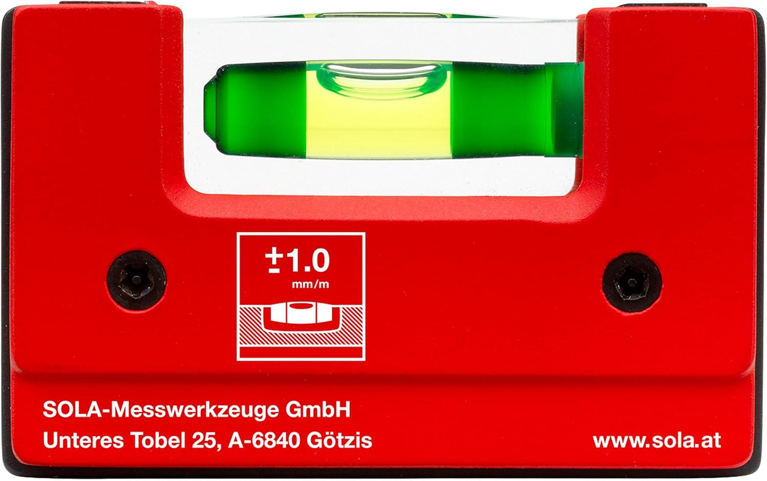 Sola GO! CLIP Mini Spirit Level Made of Glass Fibre Reinforced Plastic - Sola Small Spirit Level for Electricians - Small Pocket Spirit Level with Belt Clip image number 2