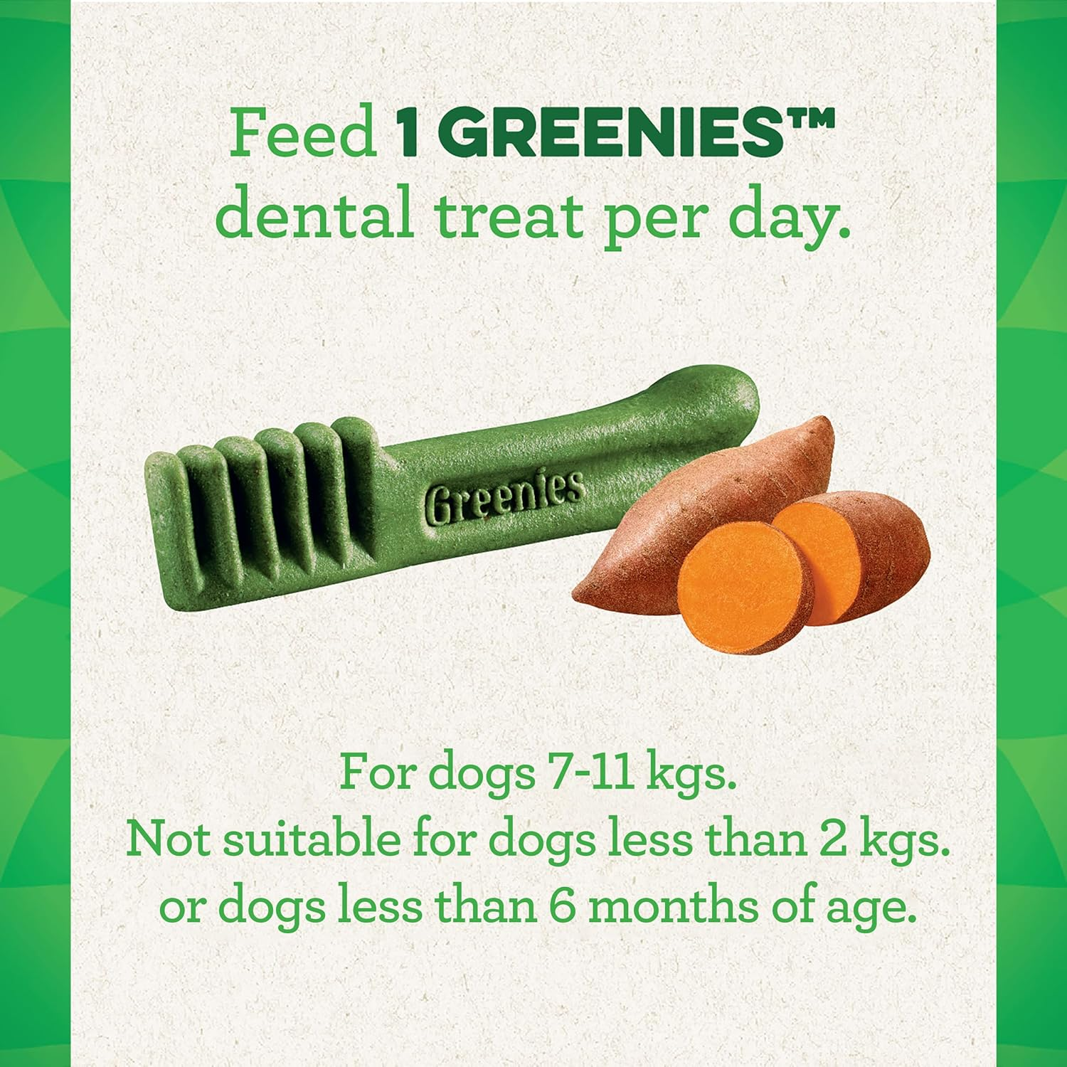 GREENIES Canine Dental Dog Treats Sweet Potato Flavored Petite 20 Chews, 340G image number 3