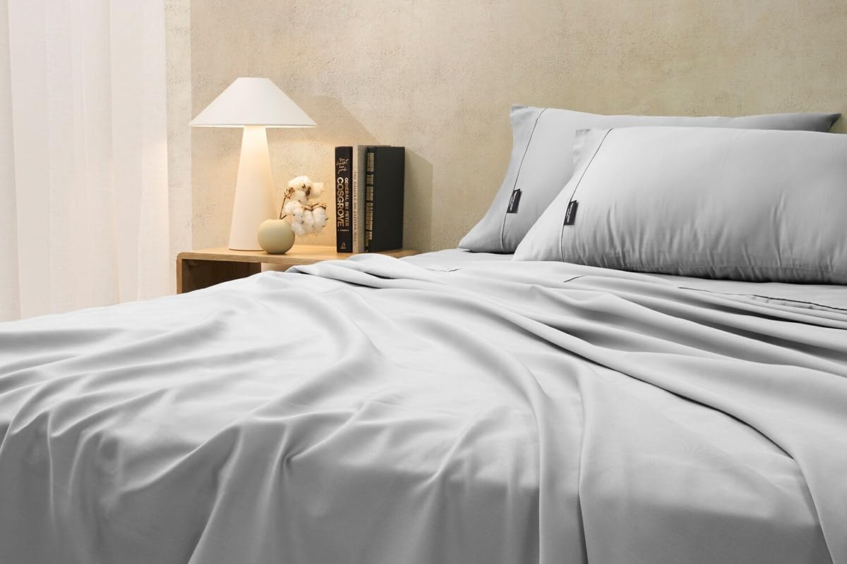 Sheraton Luxury 1000 TC Cotton Rich Sheet Set Queen Bed Dove Grey image number 2