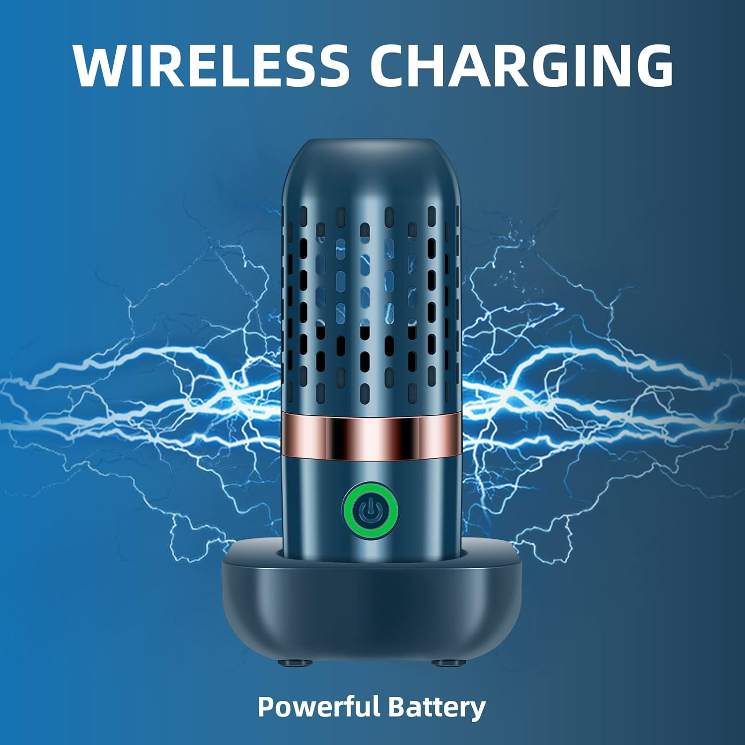 Fruit and Vegetable Washing Machine,Portable Fruit Cleaner Device, Food Fruit Purifier with USB Charging Base for Cleaning Fruit, Vegetable, Rice, Meat (Bule) image number 2