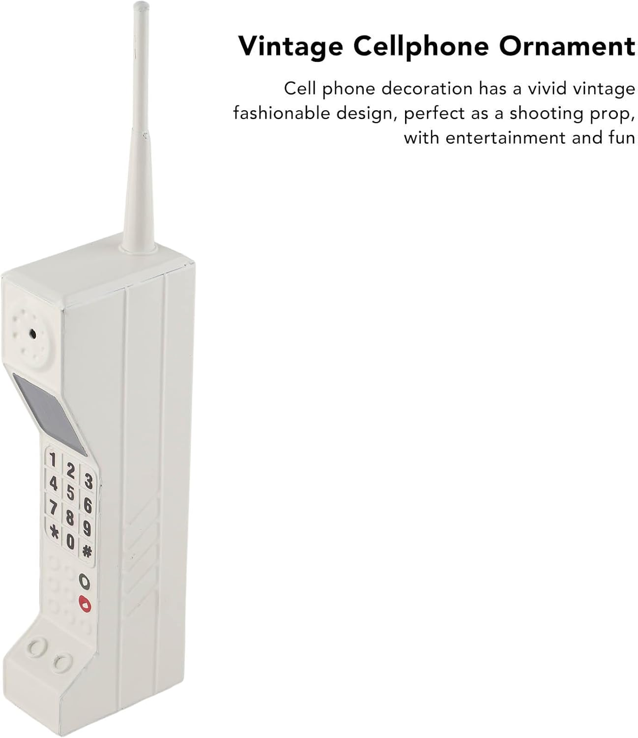 Riuulity Vintage Retro Brick Cellphone Model Ornament, Home Office Decoration, Photography Prop, Lightweight, Vintage Retro Brick Cellphone Model Ornament (White) - Pink image number 2