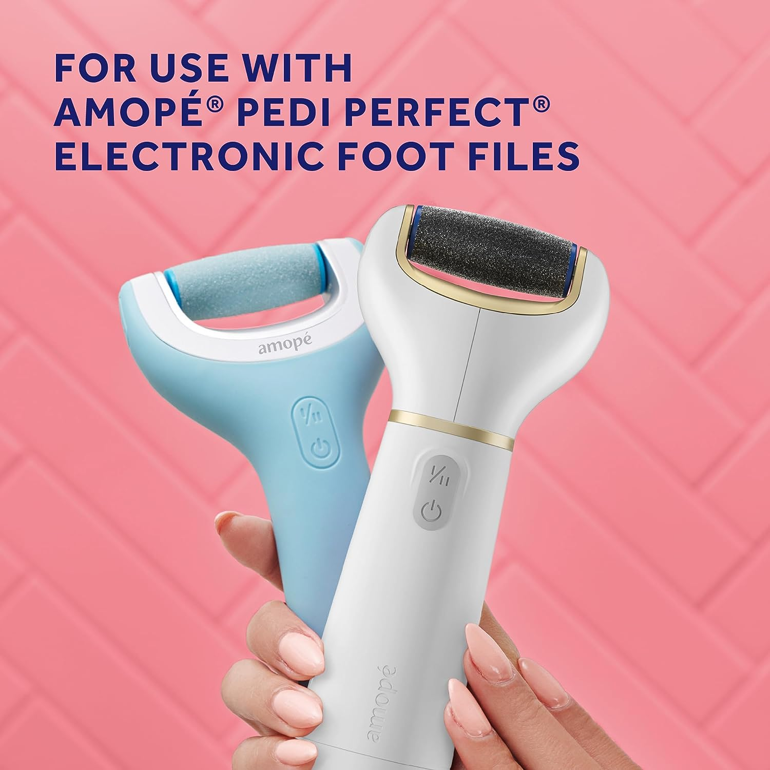 Amope Pedi Perfect Electronic Foot File Mixed Refills, 2 Count, Regular & Extra Coarse