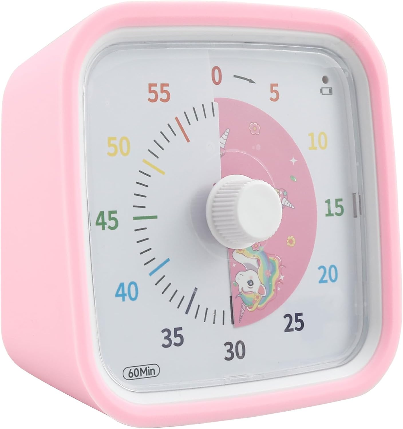 Visual Timer for Kids and Adults, 60 Minute Visual Countdown Timer, Non Ticking Classroom Timer, Silent Time Management Tool, Timer for Gym Classroom Studying Working (Pink) image number 5