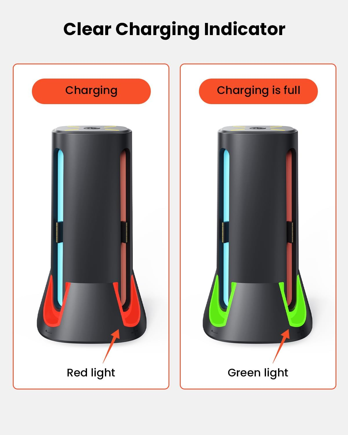 GEEKERA Charging Dock for Nintendo Switch 2 Joy Con, [4-In-1 Simultaneous Charging] [RGB Lights] Magnetic Controller Charger Station with Overcharge/Heat Protection, Include 3.3FT USB-C Cable image number 3