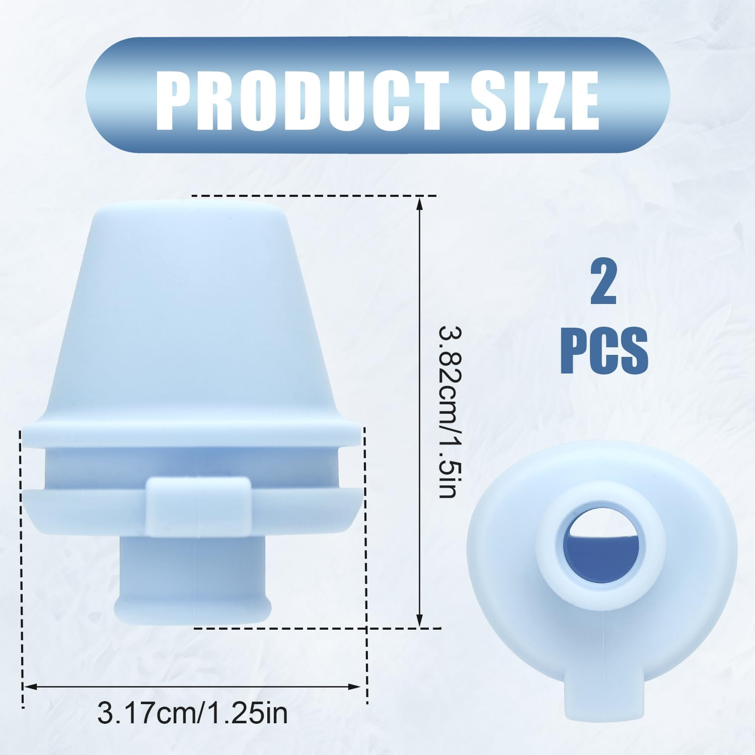 2Pcs Bite Valve Replacement for Ello Cooper 22/32Oz Stainless Steel Water Bottle, Bottle Mouthpiece BPA Free Mouth Piece Silicone Cap Lid Spout for Ello Cooper 18/22/32/40Oz Accessories Parts(Blue) image number 3