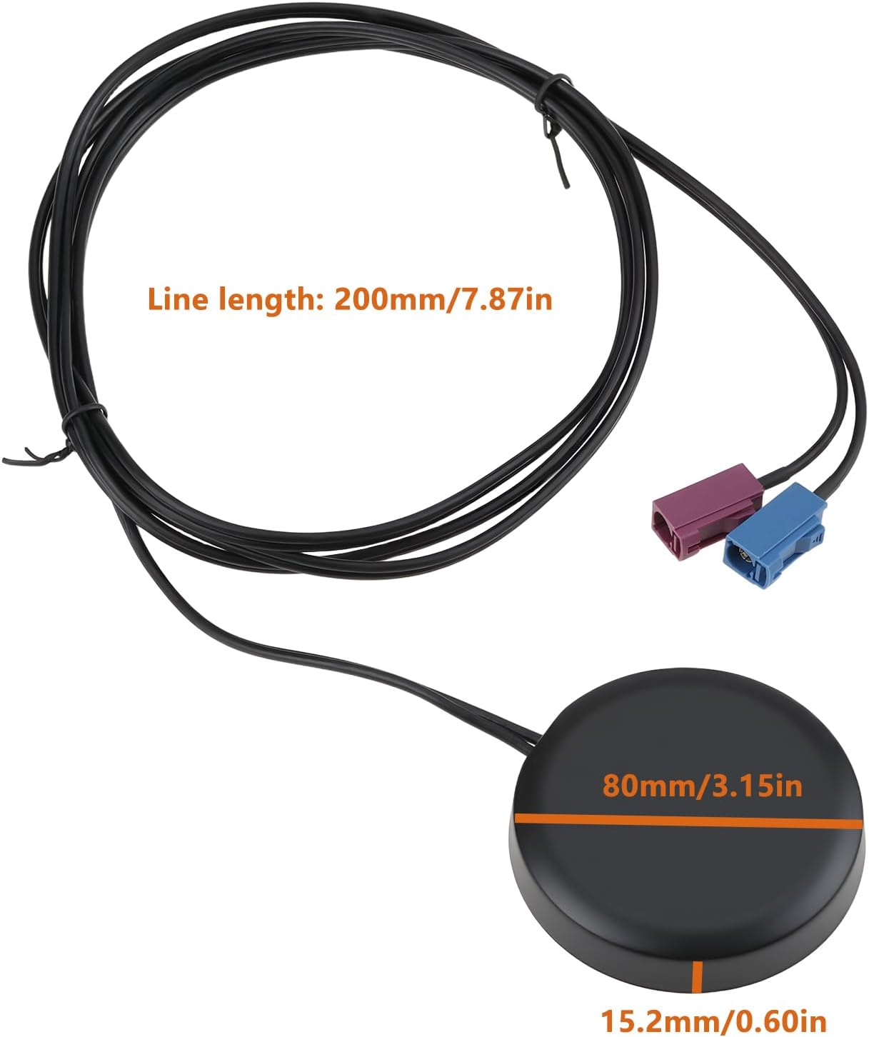 Emagtech Fakra Aerial FM DAB Antenna 689-960 Mhz/1710~2700 Mhz for Car Navigation 80X15.2Mm 200Mm image number 5