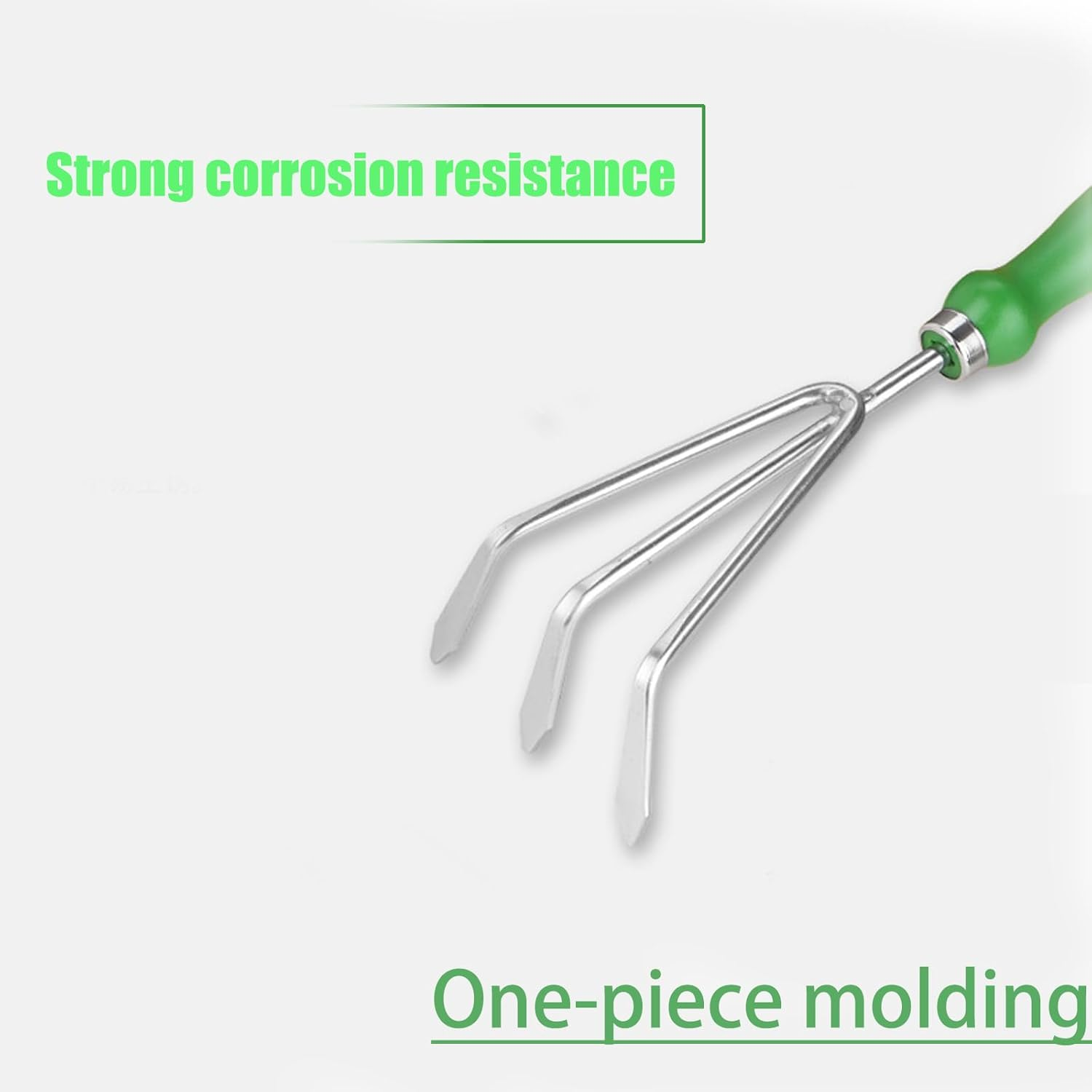 Fokmuaex 1Pcs 10.6X3.5 Inch Stainless Steel Hand Rake with Plastic Handle - Hanging Garden Tool for Gardening, Weeding, Transplanting & Digging image number 3