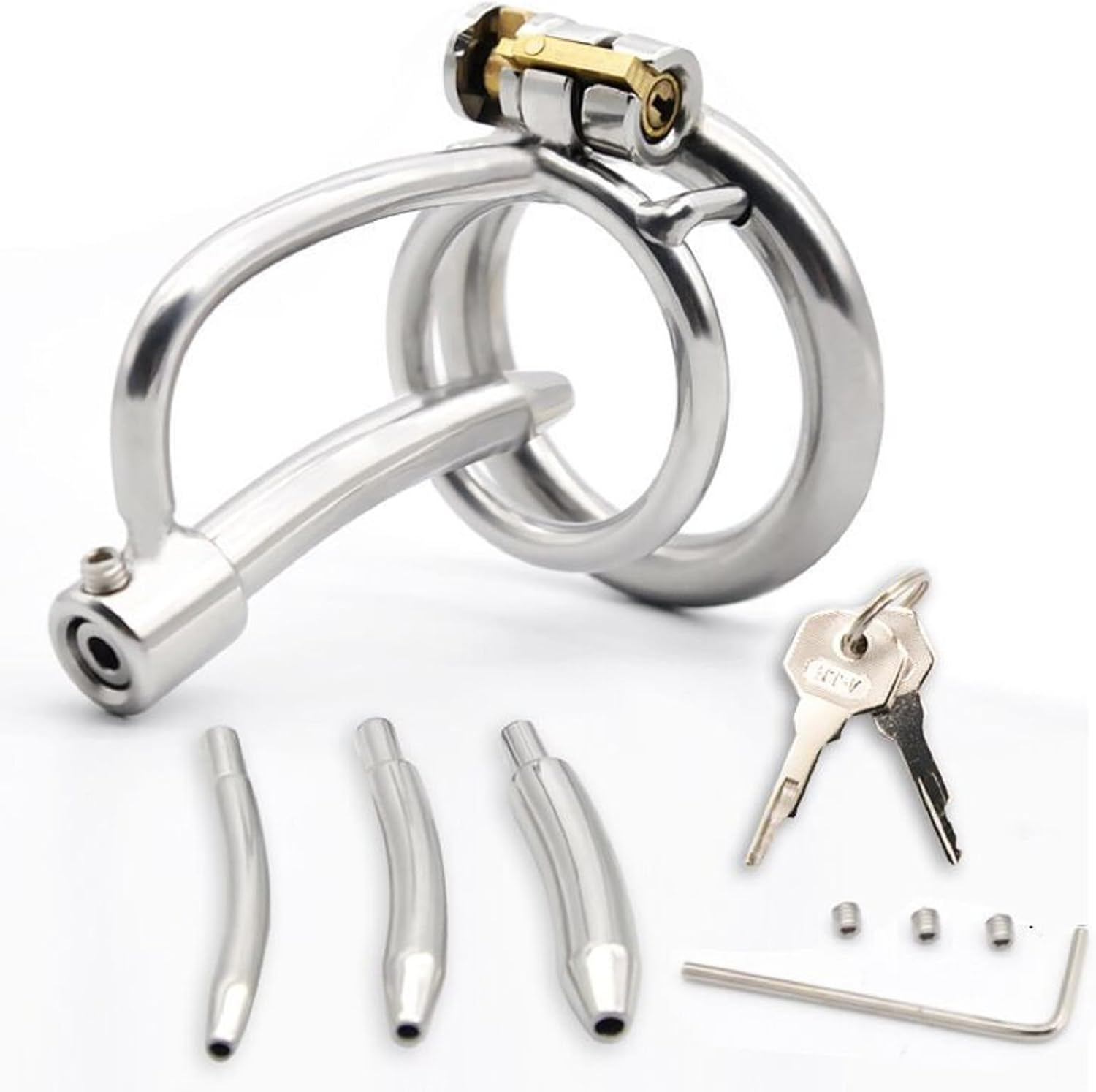 Male Chastity Cage Stainless Steel Chastity Lock with Breathable Design - Keep It Safe and Comfortable 50Mm image number 1