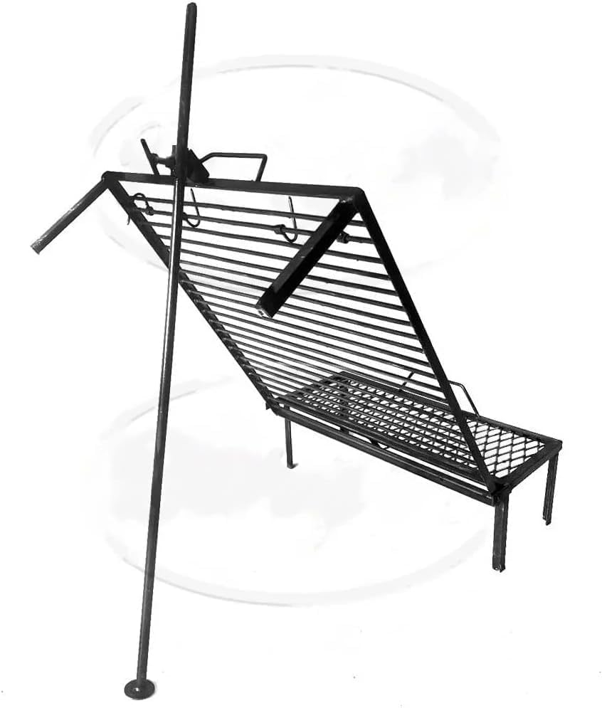 Premium Argentine Grill - Iron Argentina Grill - BBQ Parrilla Asador- Grill with Built-In Stake + Brazier (40 X 20 Inches) image number 3