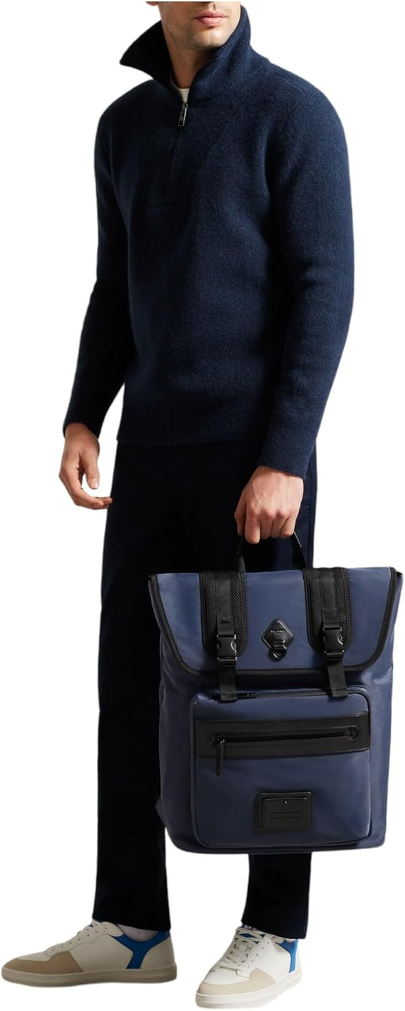 Ted Baker Mens Komute Twill Recycled Backpack (UK Size: One Size) (Navy/Black) image number 3