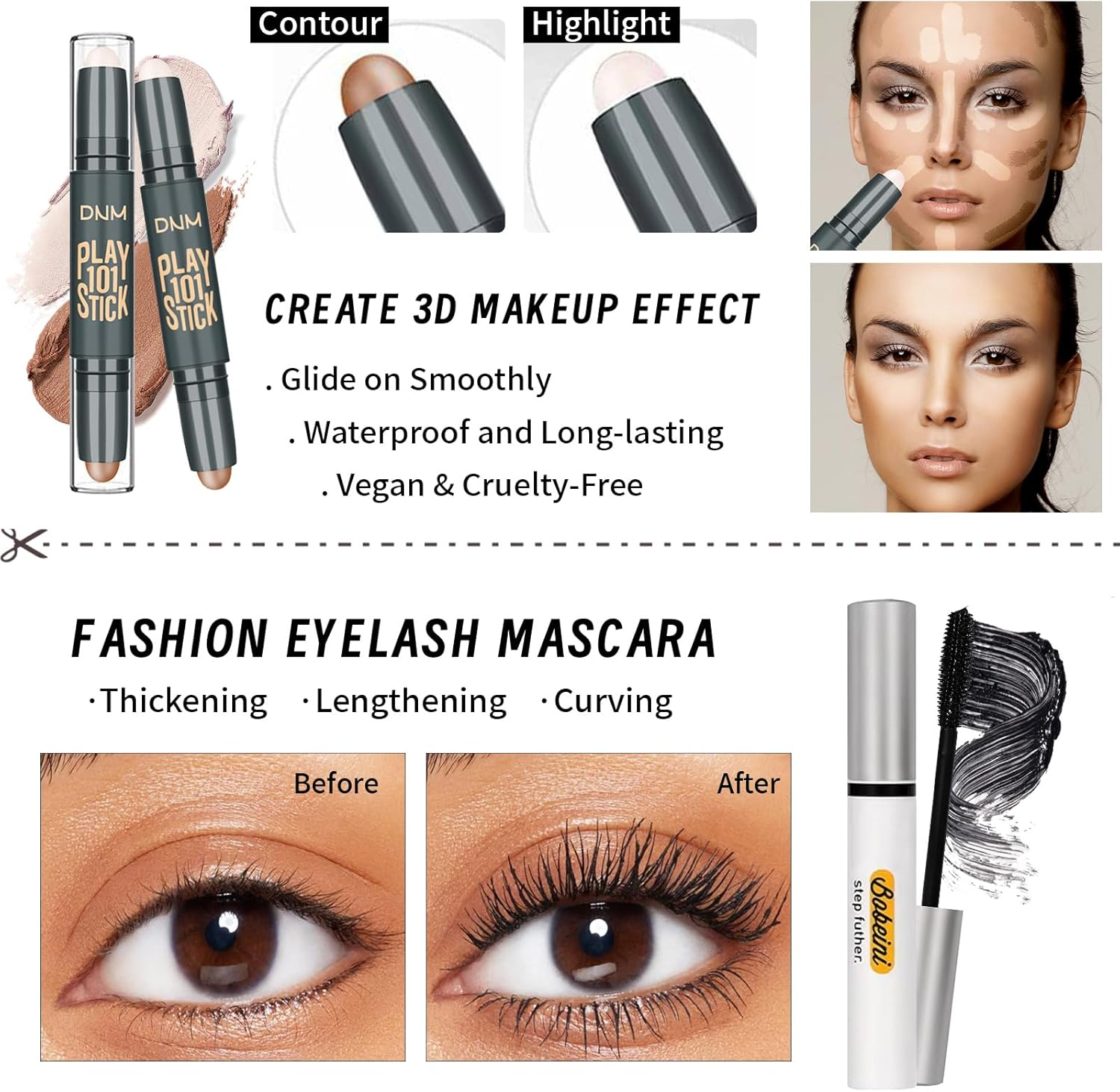 YBUETE Makeup Set Kit for Women Girls Teens, Makeup Present Set, Includes 9 Color Eyeshadow, Counter Stick, Foundation, Eyebrow Pencil, Eyeliner, Mascara, Lip Gloss, 5Pcs Brushes, Sponge