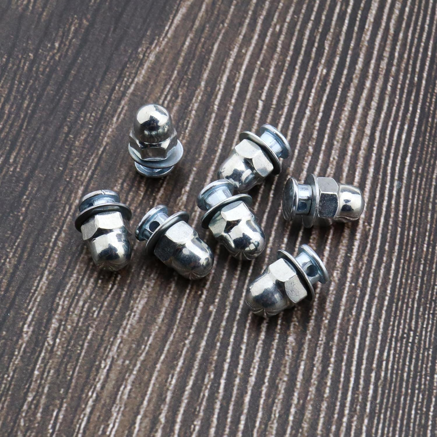 SING F LTD 20Pcs Bicycle Cable Anchor Bolts 6Mm with Nuts and Washers for BMX Cross Bike Electric Bike Foldable Hybrid Mountain Racing Trekking Bike Cycling Accessories Round/Hex Head Screw image number 4