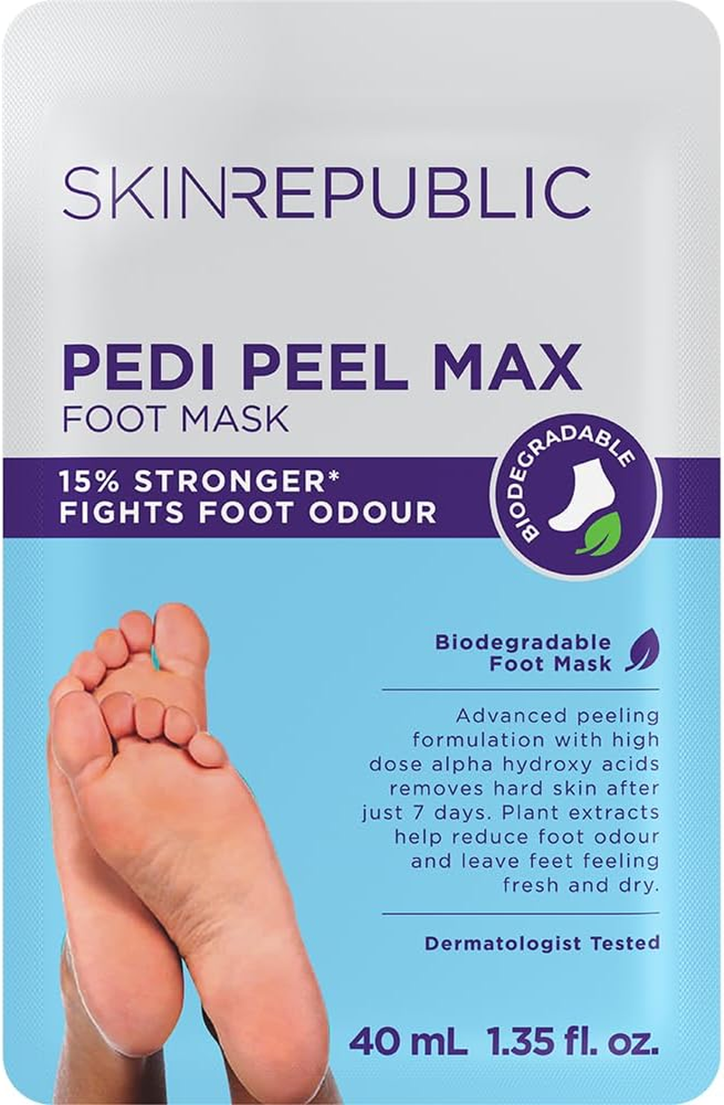 Skin Republic Pedi Foot Peel Max | 15% Stronger Acids for Removing Severely Dry Skin & Cracked Heels | Effectively Eliminates Foot Odour (Pack of 1) image number 6