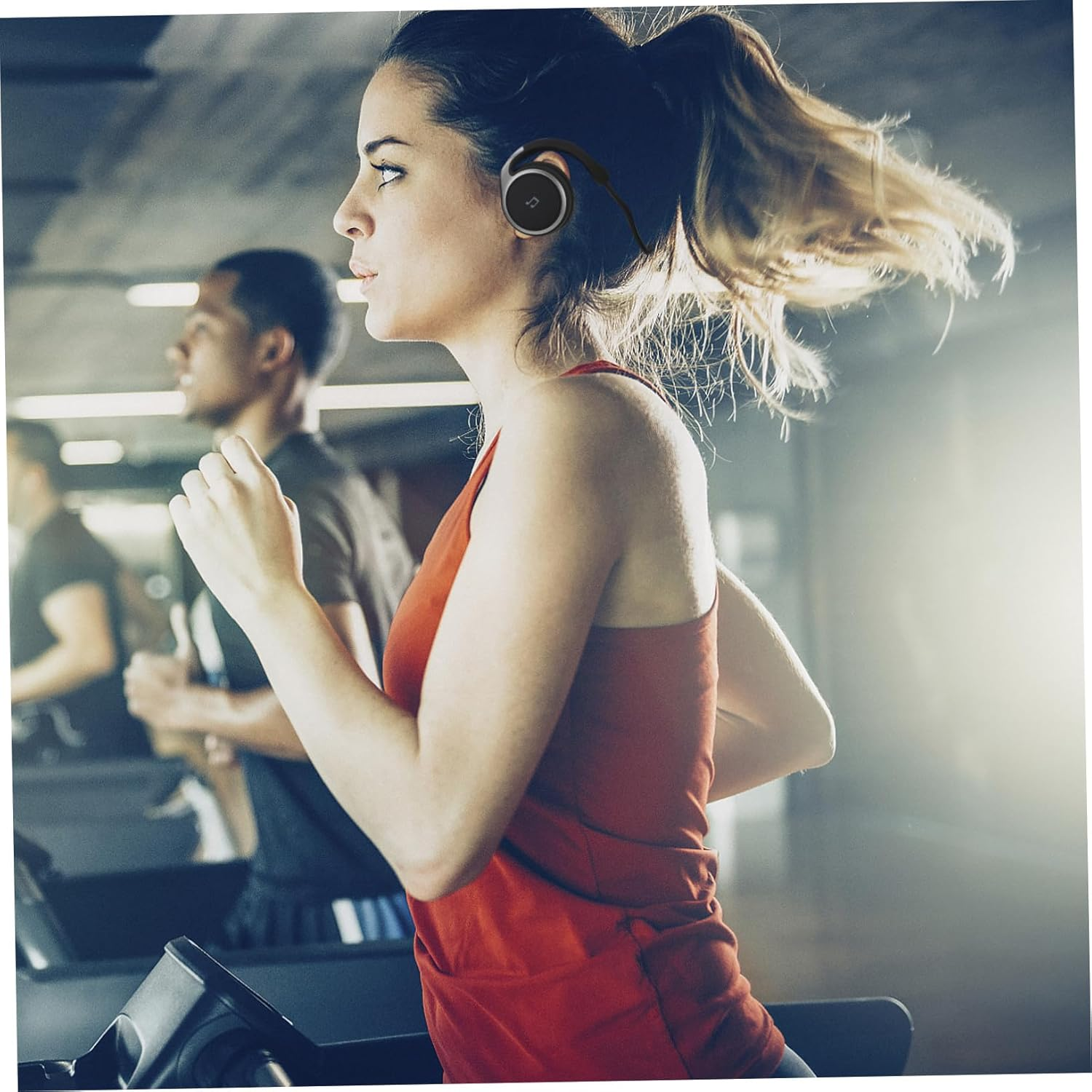 COHEALI Wireless Earbuds with Ear Hook for Sports and Running Compact Lightweight Headphones for Exercise Comfortable All-Day Wear Black image number 2