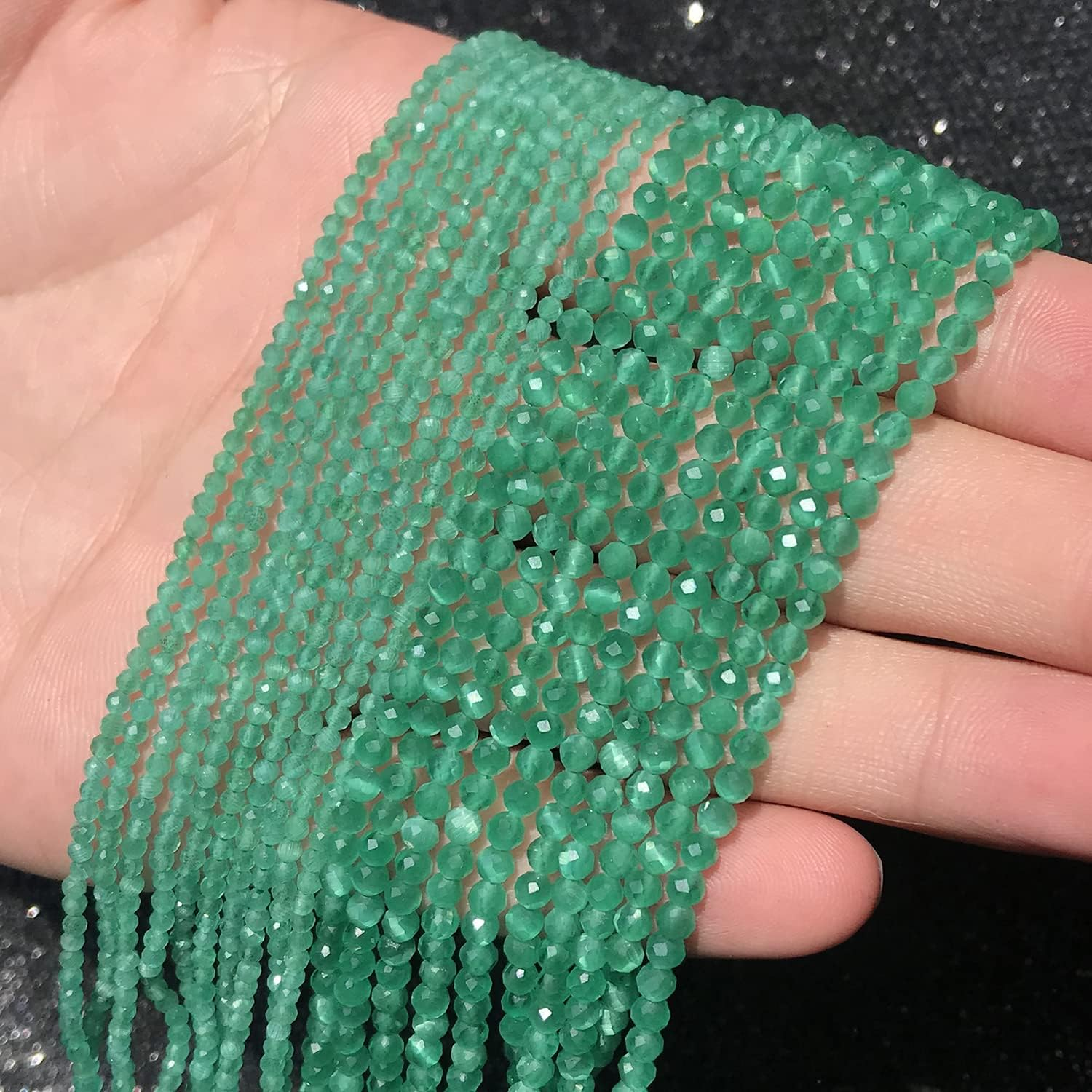 Natural Stone Faceted Multicolor Loose Beads for Jewelry Making Beadwork DIY Necklace 15 Inch