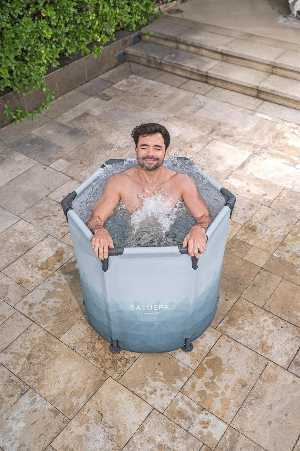 Bestway Saluspa Glacial Dip Cold Plunge Recovery Ice Bath Pod 1-Person (35.5" X 31.5") | round Cold Plunge Tub image number 4