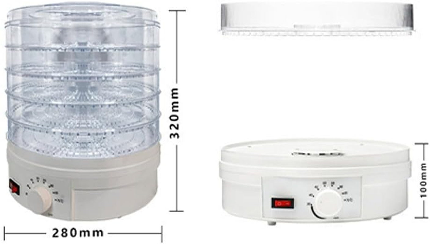 PORIYA Electric Food Dehydrators,5 Trays 350W,Dehydrator Fruit Dryer,Home Small Kitchen Appliances,Adjustable Temperature Control image number 1