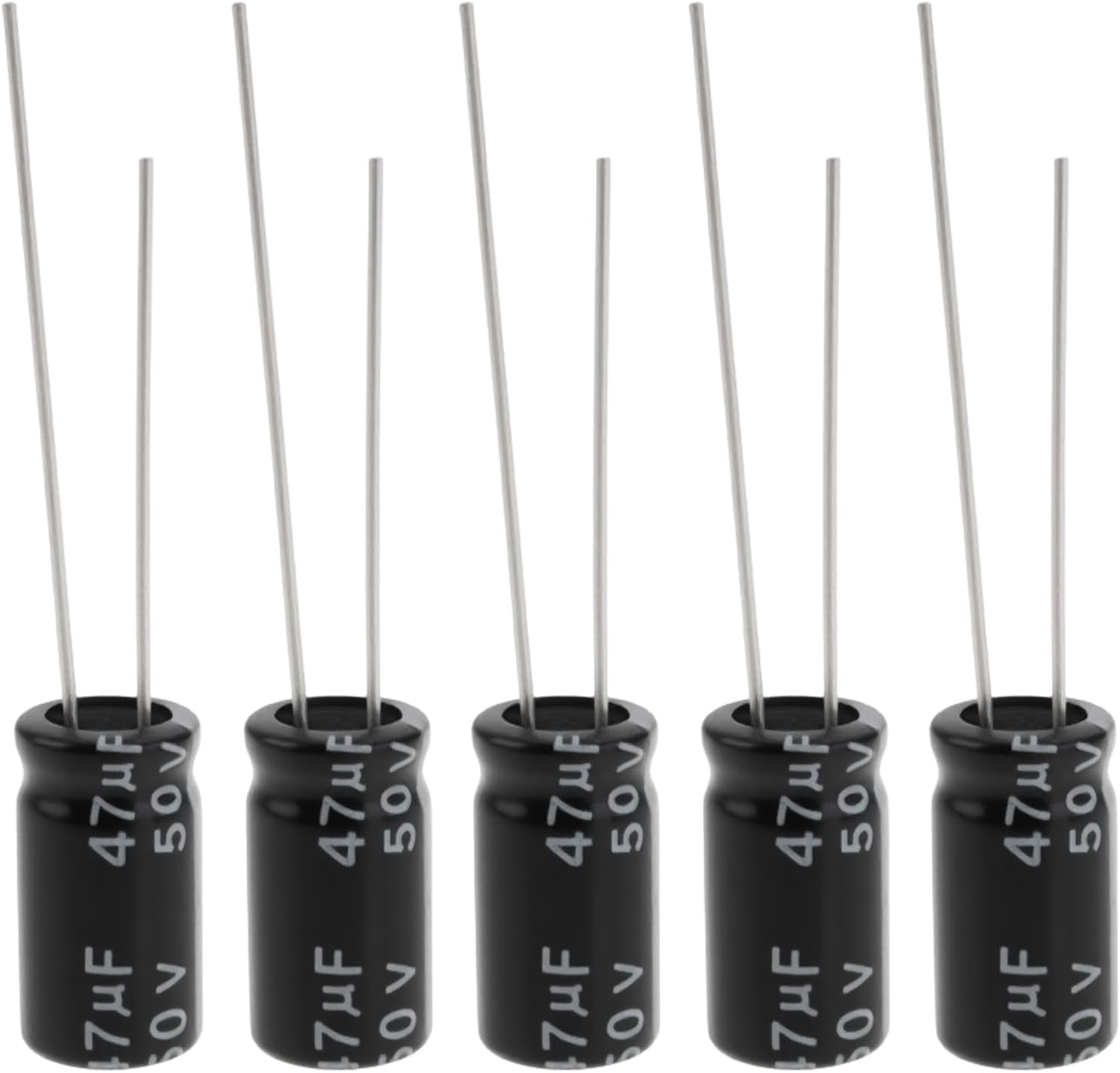Create Idea 50Pcs 47UF 50V Electrolytic Capacitor 6.3X11Mm for Household Appliances Various Electronic Products image number 3