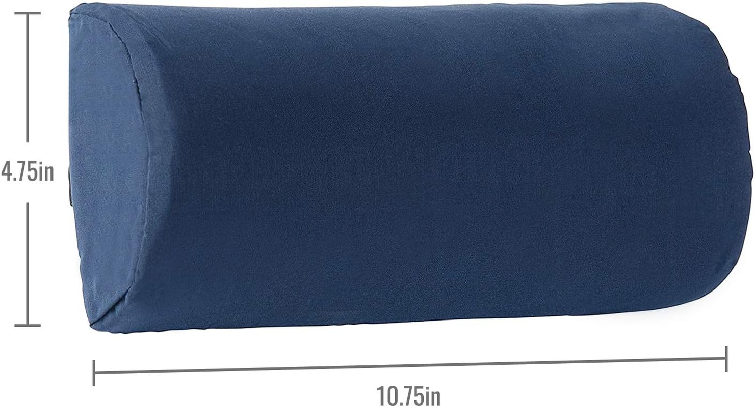 DMI Lumbar Roll Back Support Cushion Pillow, Half-Moon Size, Navy image number 4