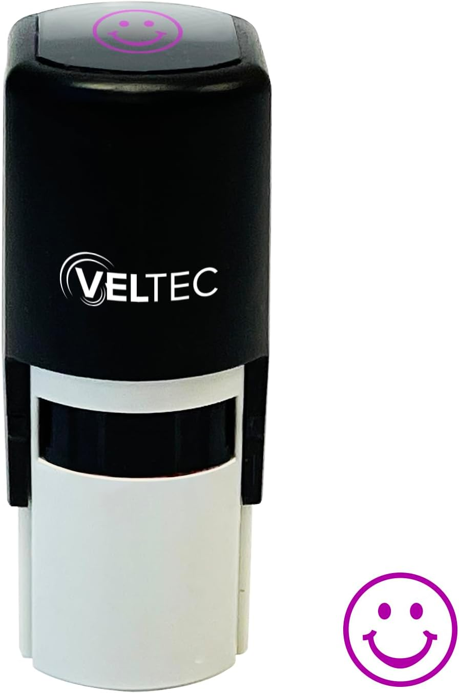 Self-Inking Stamp, round Teacher Stamp for Classroom (Happy Sun) image number 1