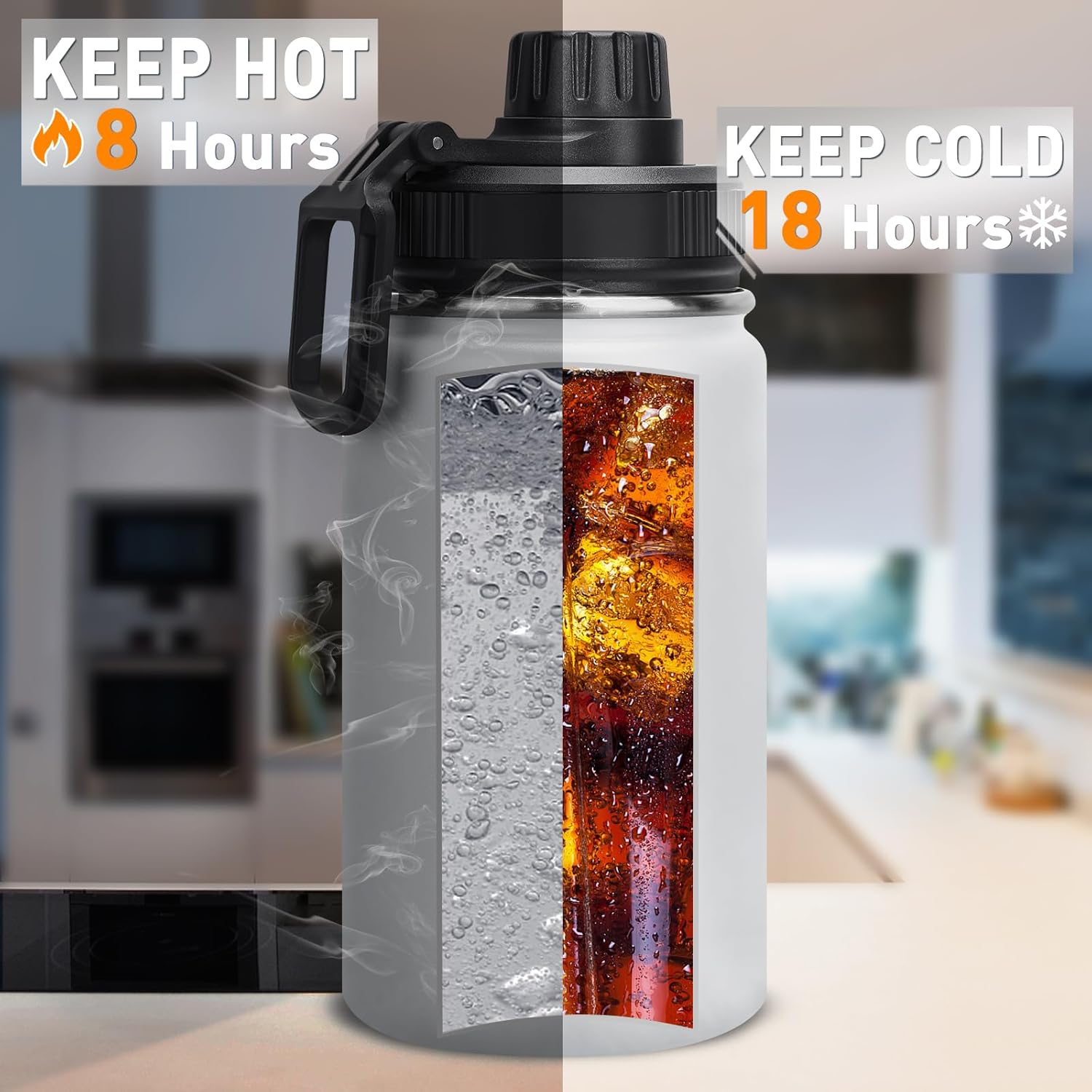 Milifox Insulated Water Bottle Stainless Steel Mini with Double Wall Vacuum Wide Mouth Leakproof BPA Free Keep Cold and Hot 350ML