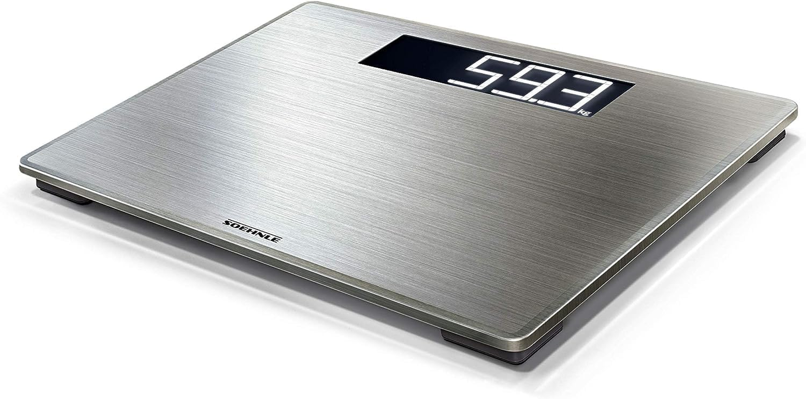 Soehnle 63867 Style Sense Safe 300 Stainless Steel Bathroom Scale, Digital Scale with Large Weighing Surface, Weighs up to 180 Kg, Electronic Scale with Extra Large Illuminated Display (Color: Silver) image number 6
