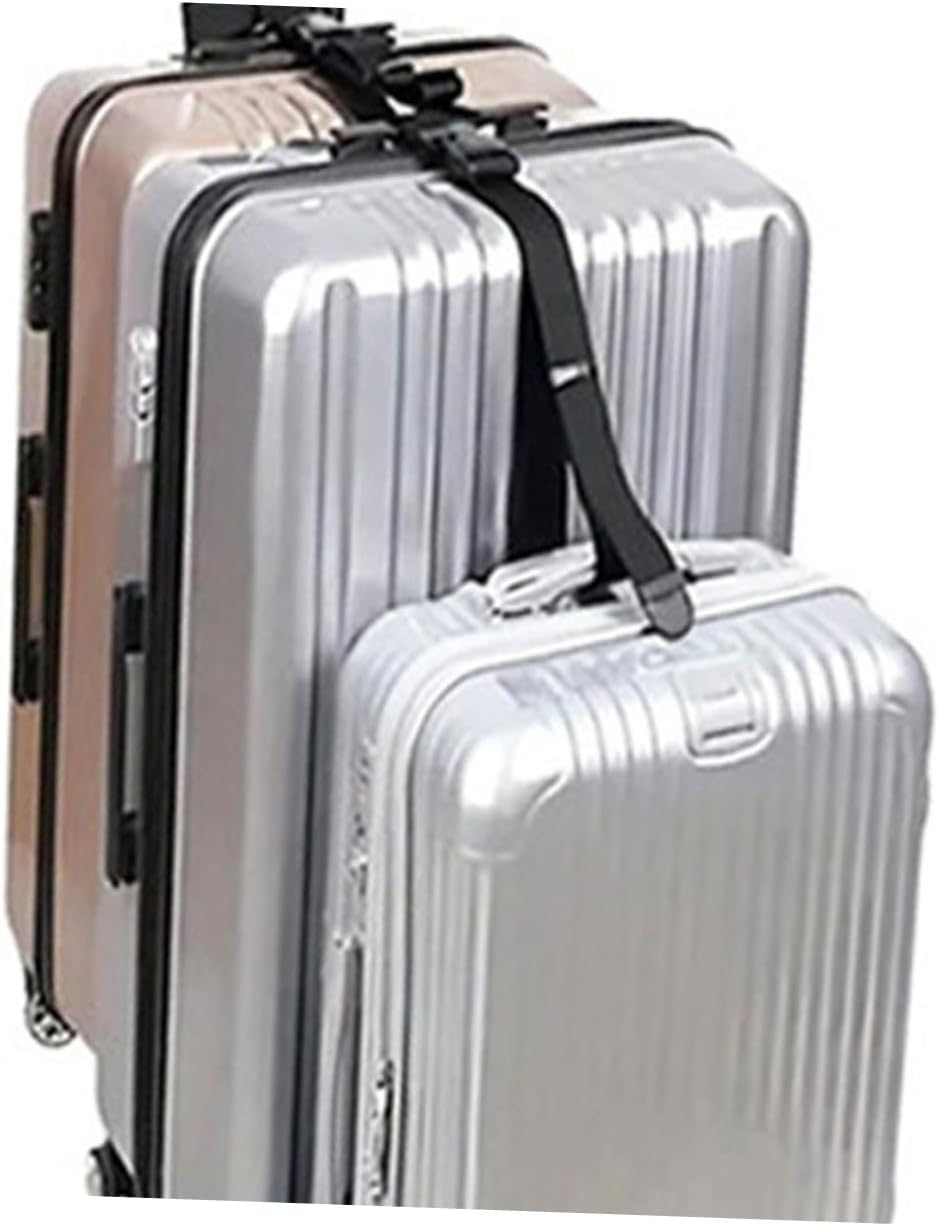 ULDIGI Adjustable Travel Luggage Connecting Straps with Buckle Non-Slip Suitcase Linking Belts for Secure Bag Connection and Easy Identification at Airport Black image number 4