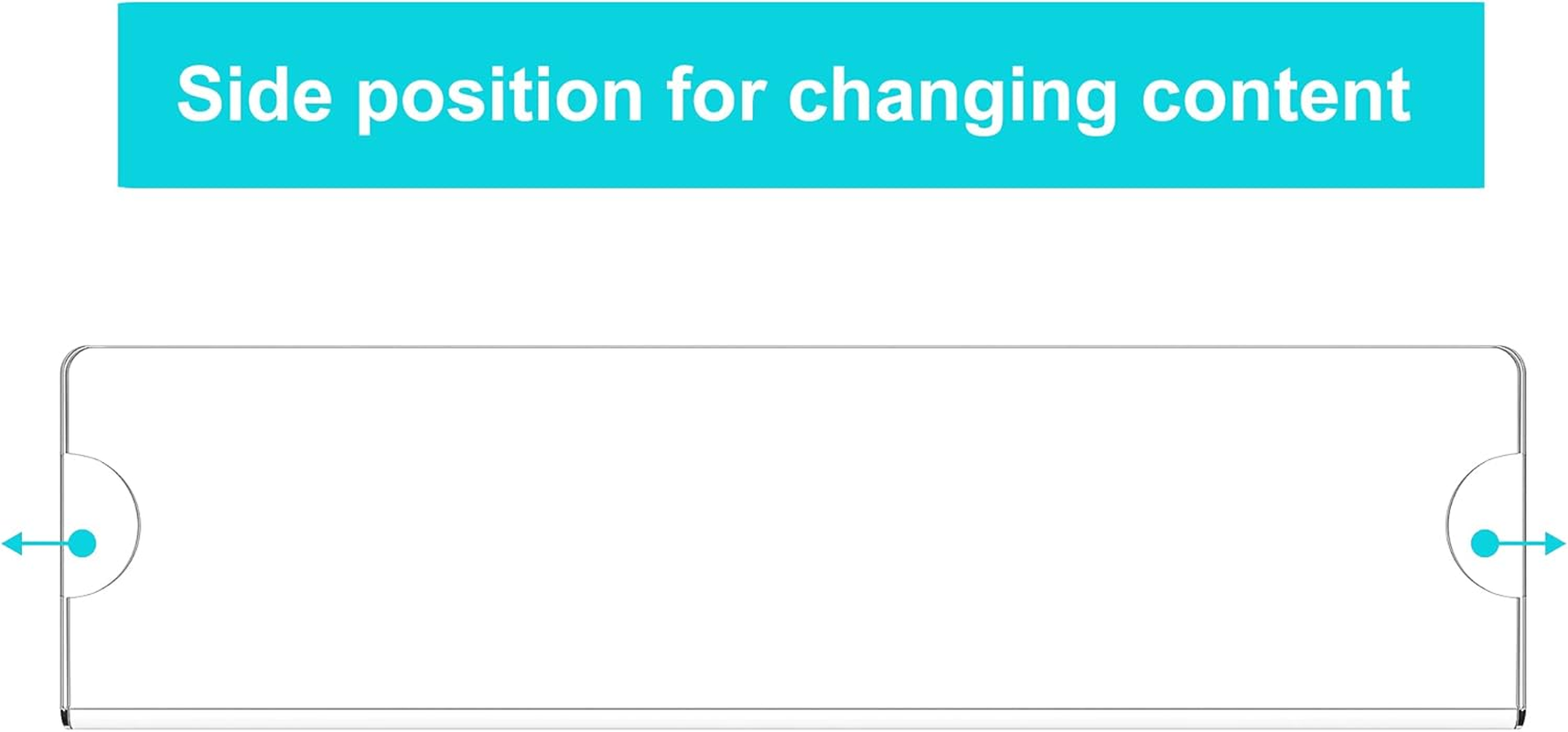 Richboom Acrylic Wall Name Plate Holder, 2X8 Inch, 30 Pack Clear Acrylic Sign Holder Frame with Adhesive Tapes, Door Plates for Home, Office, Classroom image number 6