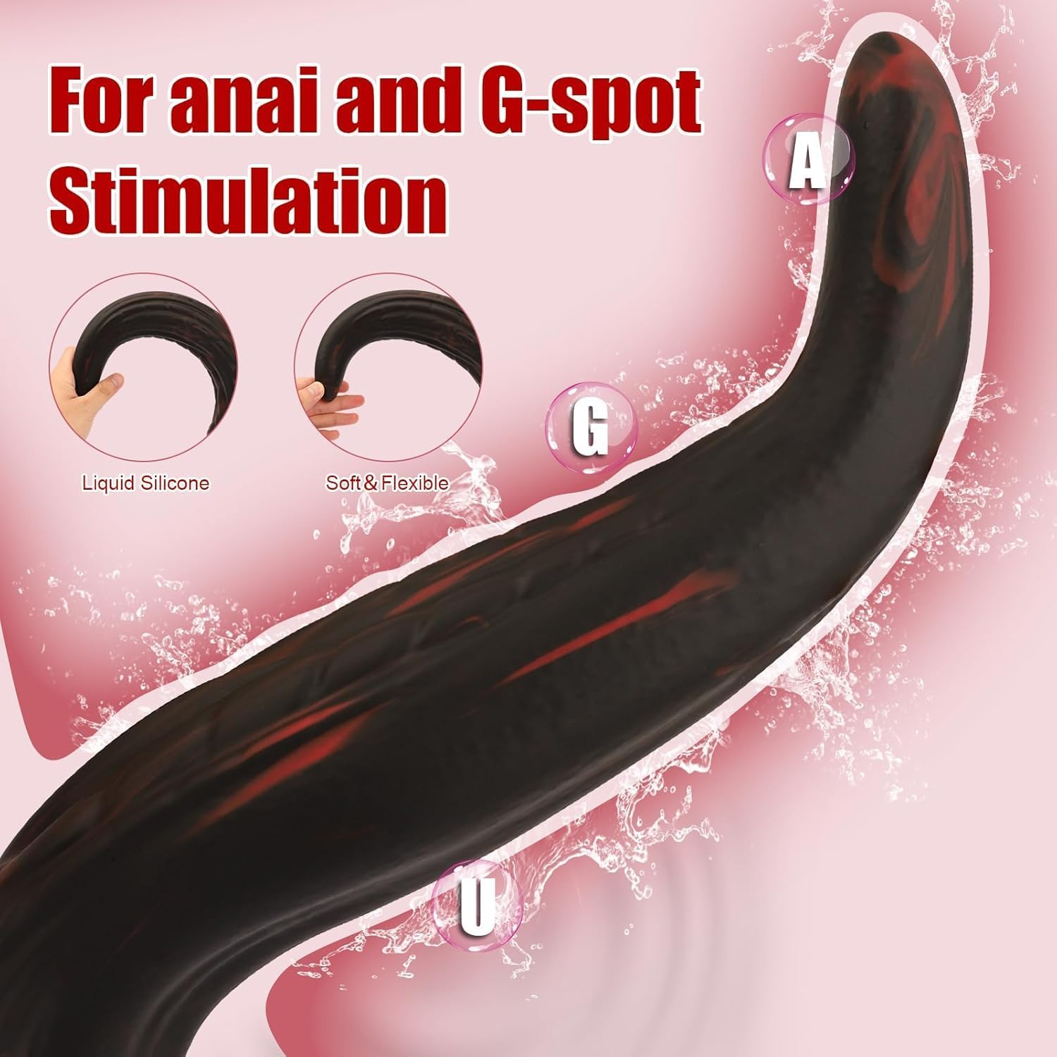 14.5 Inch Long Anal Plug Dildo Sex Toys, Huge Fantasy Dildo Butt Plug with Strong Suction Cup, Realistic Silicone Thick G Spot Dildos Monster Anal Toys for Men Women image number 3