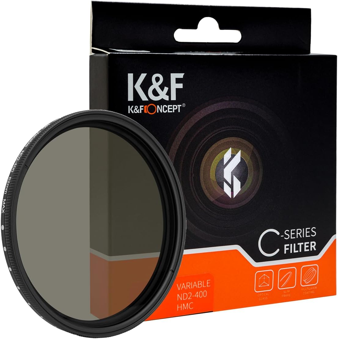 K&F Concept Variable ND Filter, Variable ND Dimmer Range, ND2 to ND400, 16-Layer Multi-Coating, Thin Frame Design (Authentic Domestic Product) (1.6 Inches (40.5 Mm), Variable ND (Multi-Coating)) image number 4