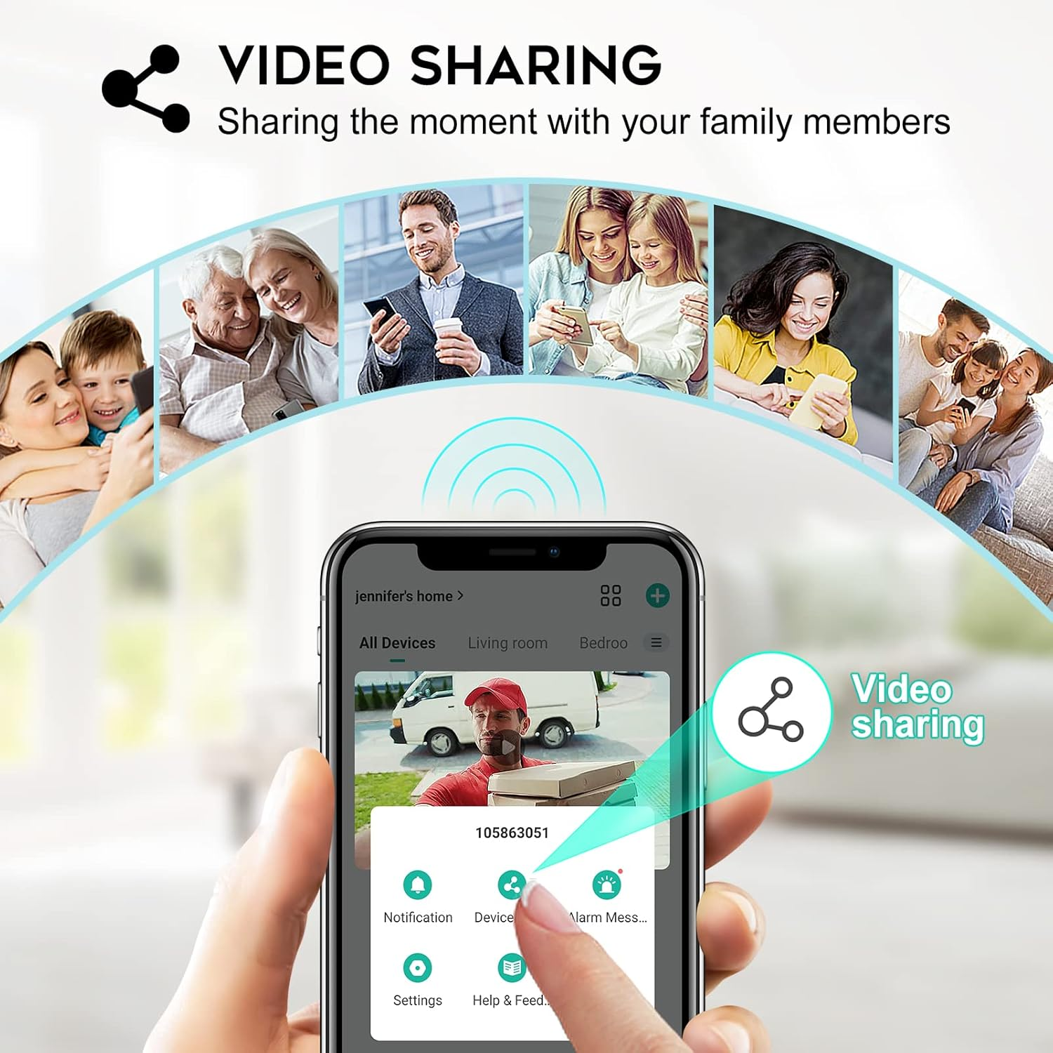 XTU Doorbell Camera with Chime - No Subscribe Video Doorbell - Two-Way Audio - PIR Motion Detection - IP66 Waterproof - Anti-Theft Alarm - Night Vision - 2.4Ghz Wi-Fi - Sd/Cloud Storage image number 4