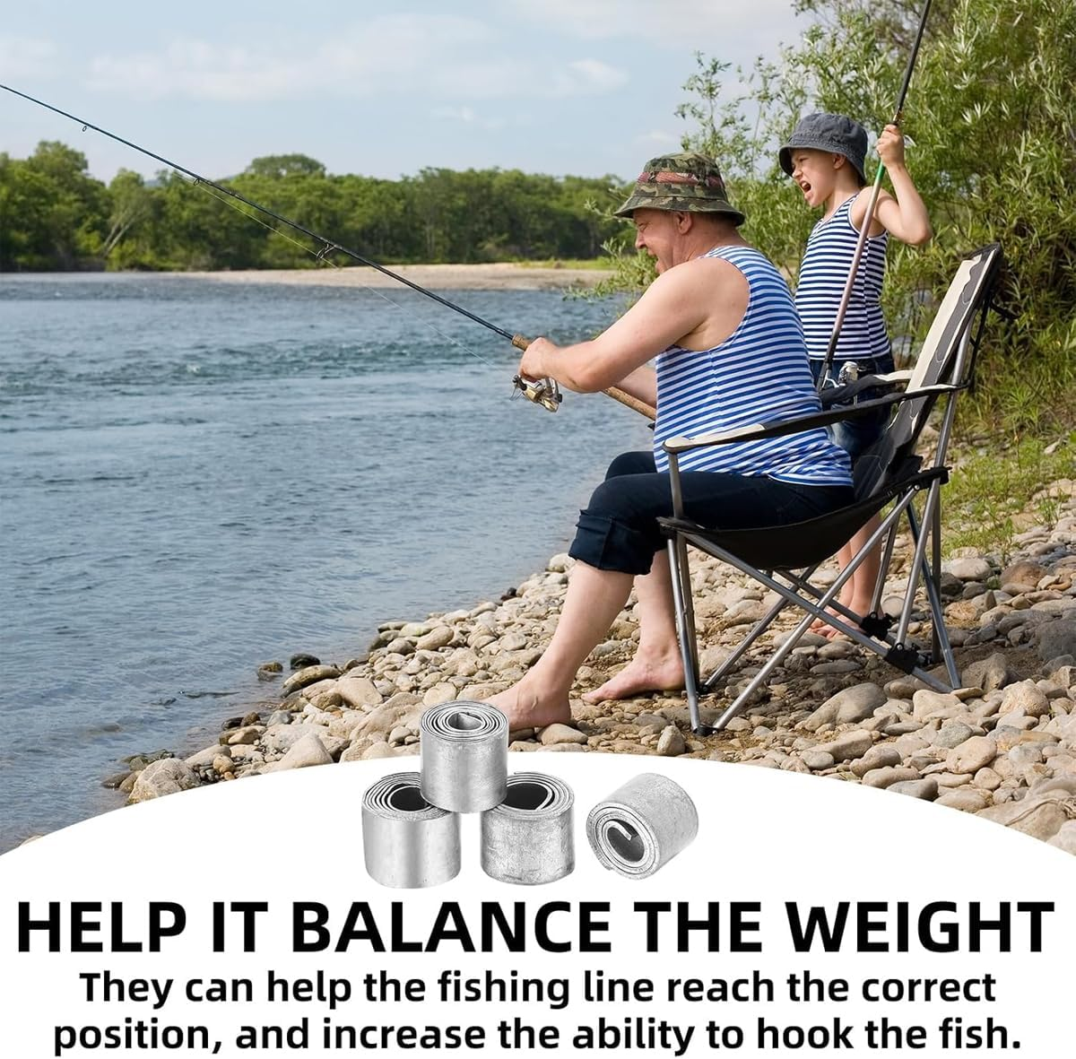 AIMALL 20PCS Lead Rolls for Competitive Fishing, 1Mm Thick Lead Leather Strips for Fishing Gear, Multi-Size Electrolytic Lead Roll for Balancing Weight, Easy-To-Use Fishing Tackle Accessories image number 1