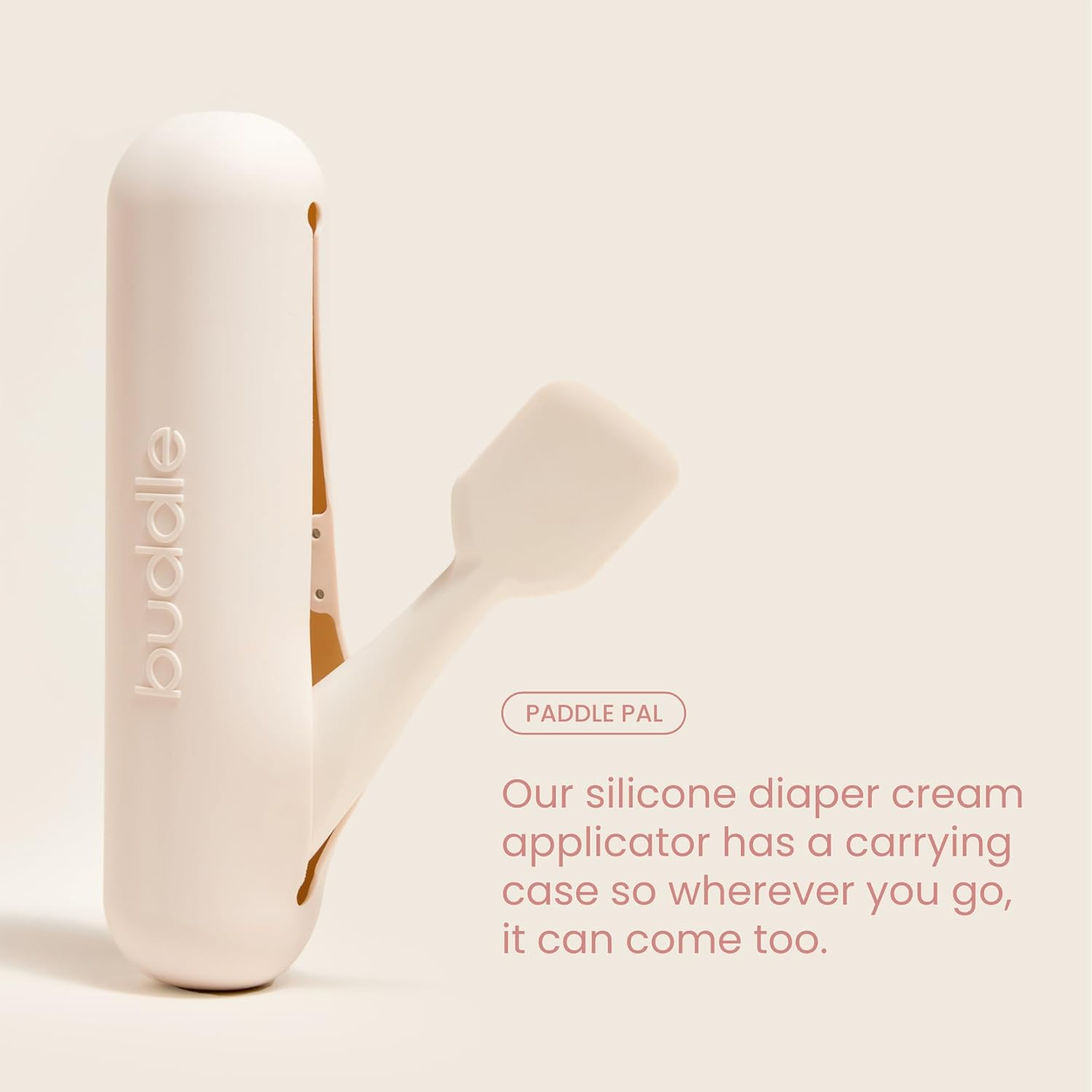 Buddle Paddle Pal Baby Diaper Cream Spatula Silicone Applicator with Carrying Case, Smooth & Mess-Free Application, 1 Count image number 2