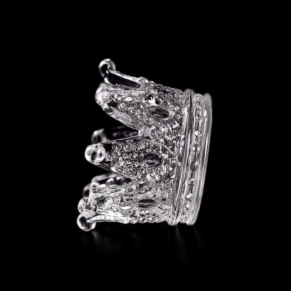 Crown Nail Brush Holder Glass Crystal Dappen Dish for Nail Acrylic Liquid Clear Brush Washing Cup Nail Art Palette Multifunctional Manicure Tool