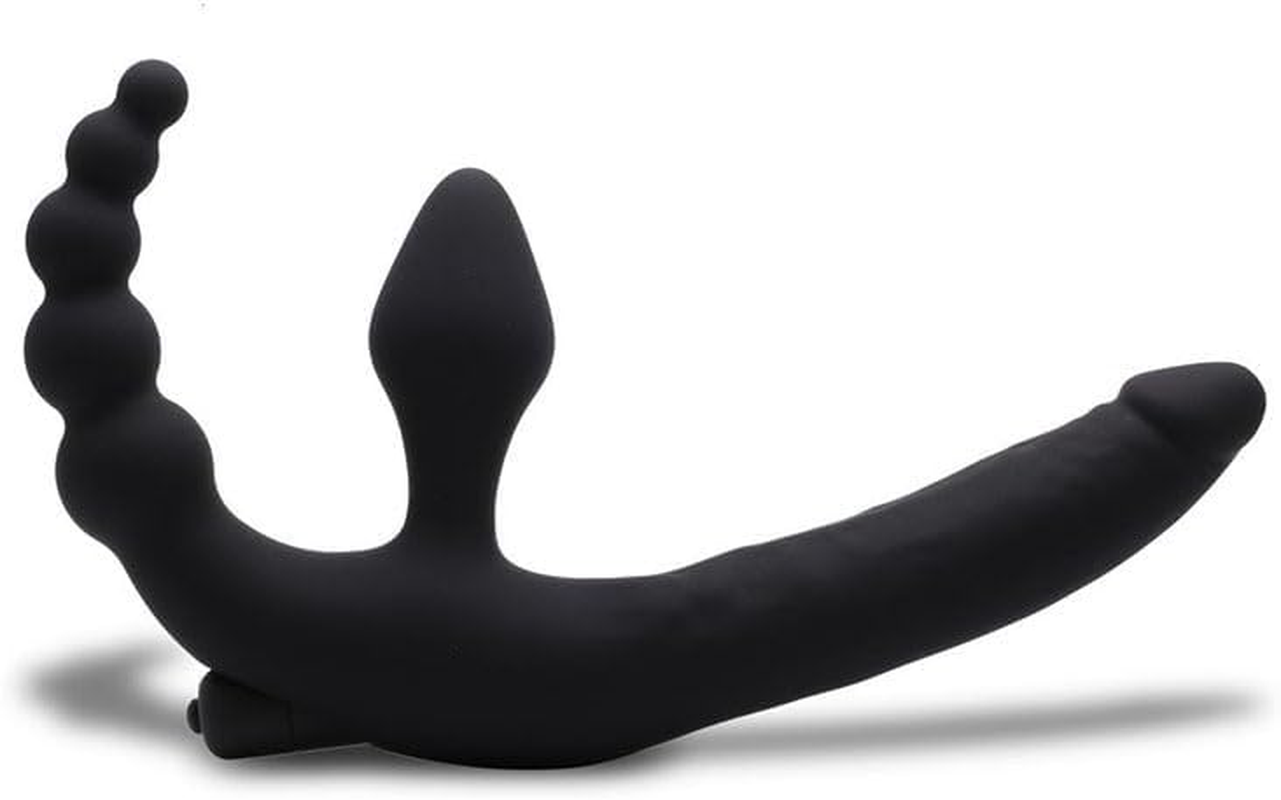 10 Mode Electric Strapless Massager with 3 Special Stimulators for Lesbian Couple Play image number 1