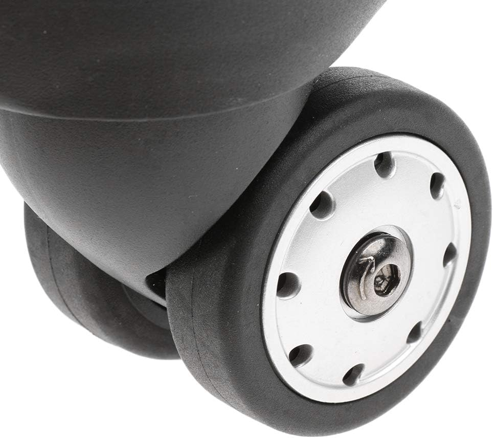 BAOBLADE 2 Pieces Small Suitcase Luggage Porous Wheels Replacement Casters for Trolley Black - Easy Installation