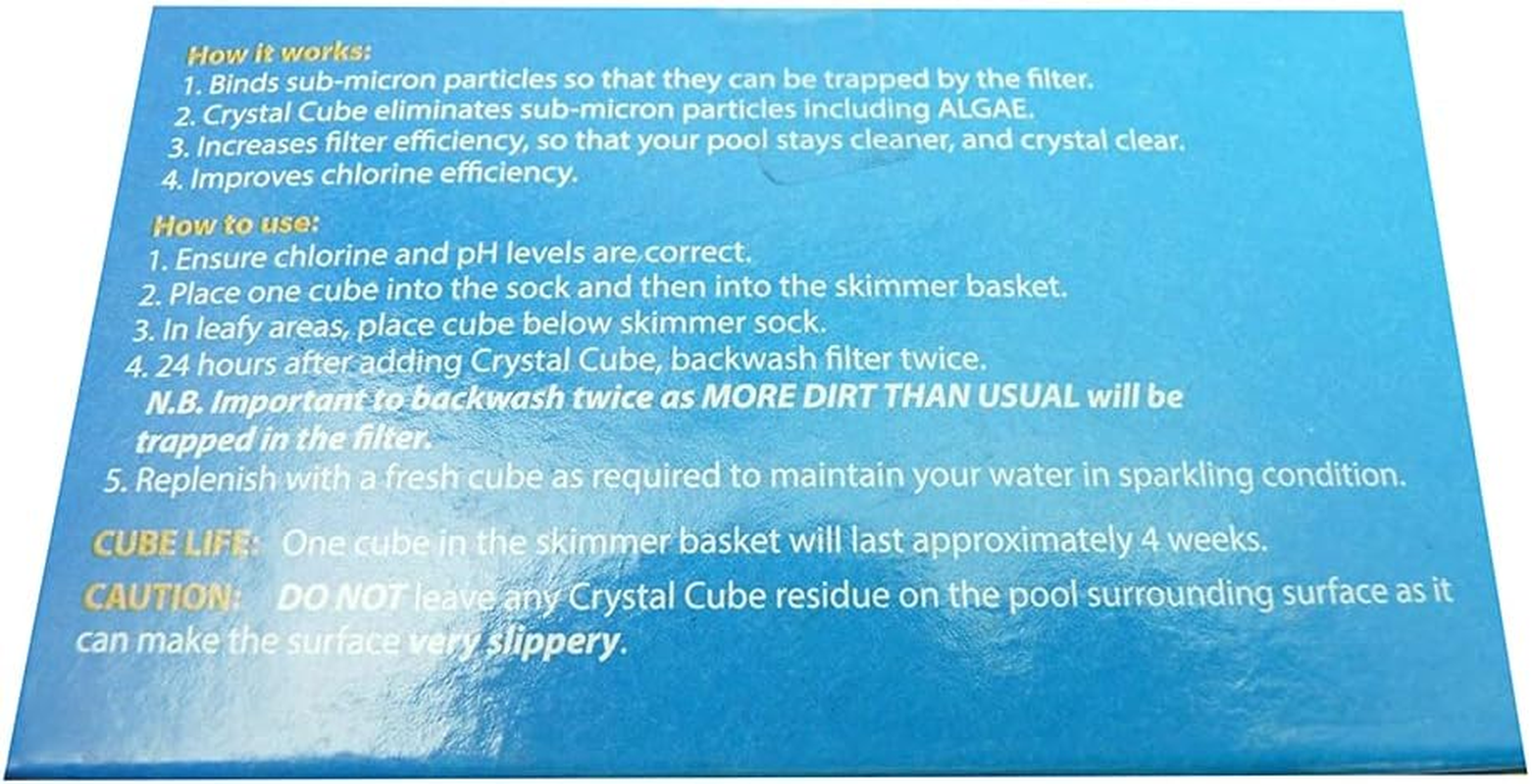 Pool Water Clarifier Floc Cubes X 2 with Phosphate Remover & Skimmer Sock image number 2