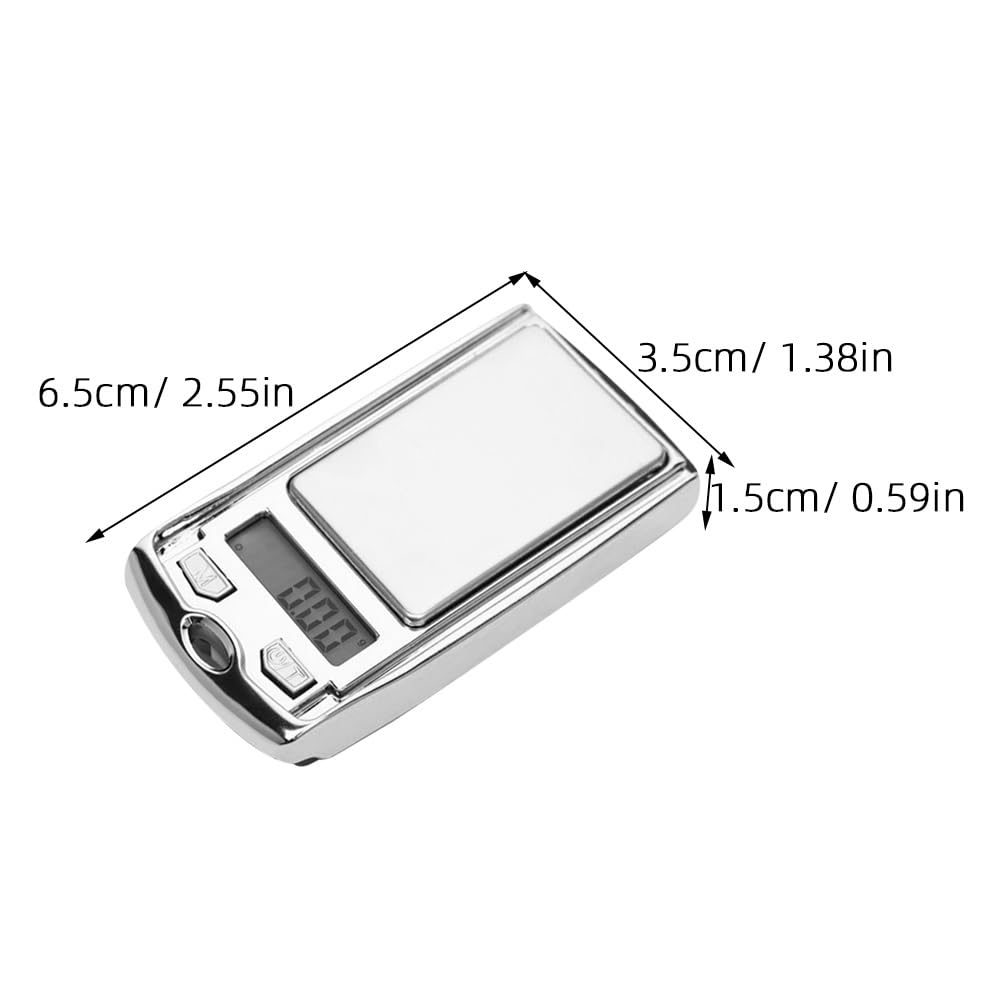 Luxshiny 2Pcs Mini Car Key LCD Digital Weight Pocket Jewelry Herb Food Scale Mini Handheld Scale with Accurate Measurements for Kitchen and Office (Without Batteries) image number 5