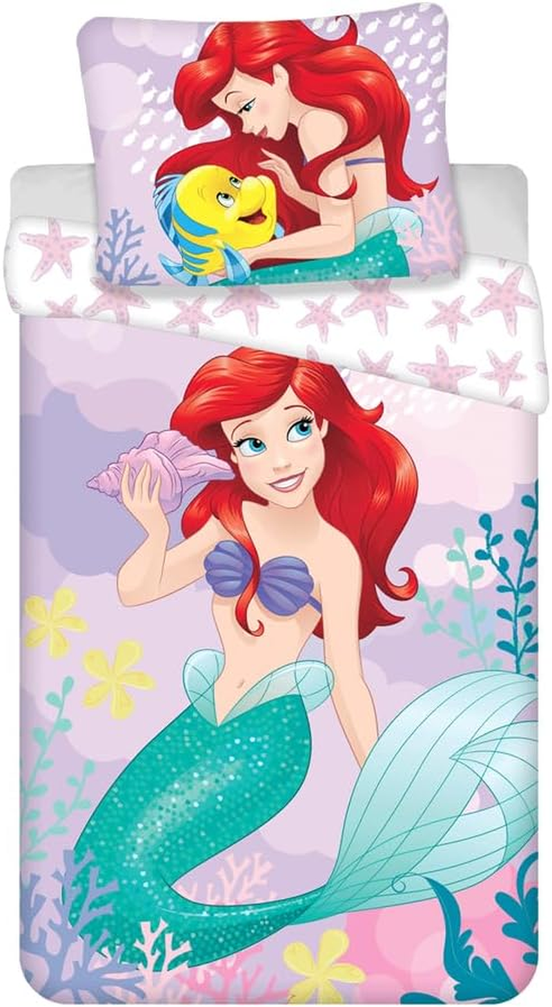 Jerry Fabrics Ariel the Little Mermaid Princess Bedding Set, 100% Cotton, Duvet Cover 140 X 200 Cm + Pillowcase 70 X 90 Cm image number 3