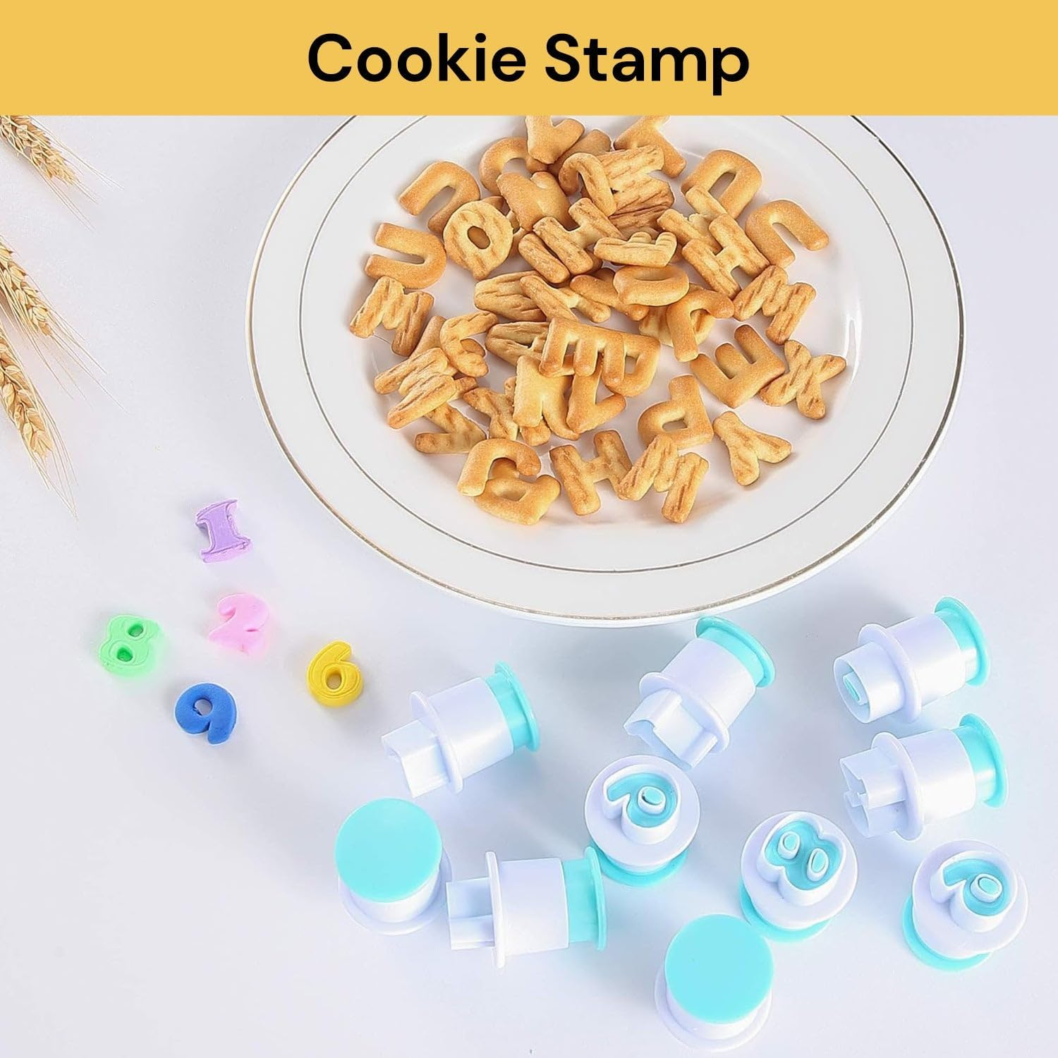 Spendeal Alphabet Fondant Letter & Number Cutters Set, Cookie Stamp Impress & Embosser Mold for Cake Decorating, Plunger Cutter Tool for Baking & Pastry Crafting (26 Capital Letter)